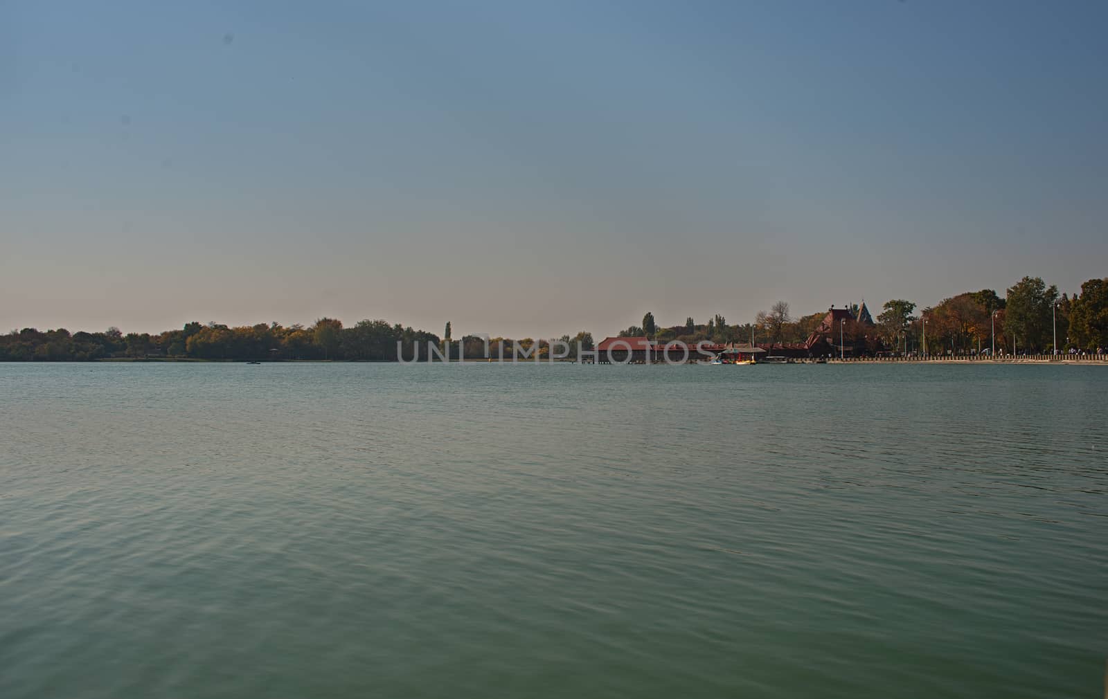 Scenic view on Palic Lake in Serbia