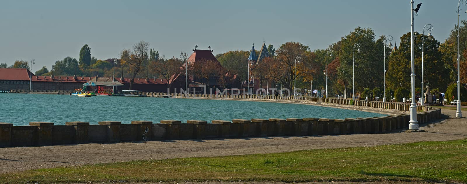 Scenic view on Palic Lake in Serbia by sheriffkule