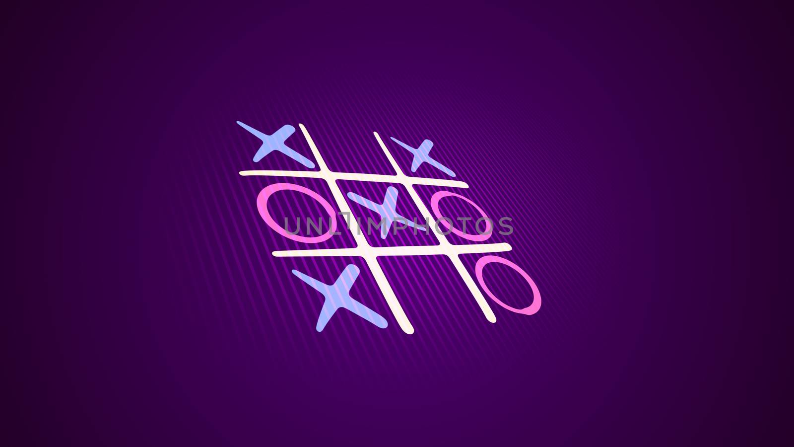 Tic-tac toe picture in the violet backdrop by klss