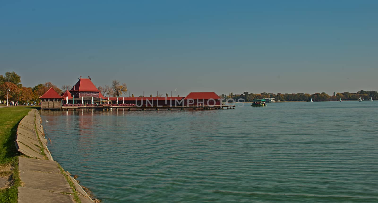 Touristic complex with pier on Palic lake, Serbia by sheriffkule