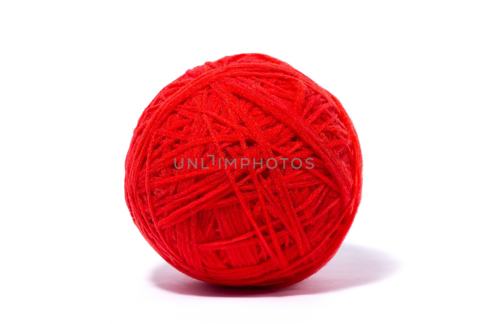 red ball of yarn for knitting, isolate by kasynets_olena