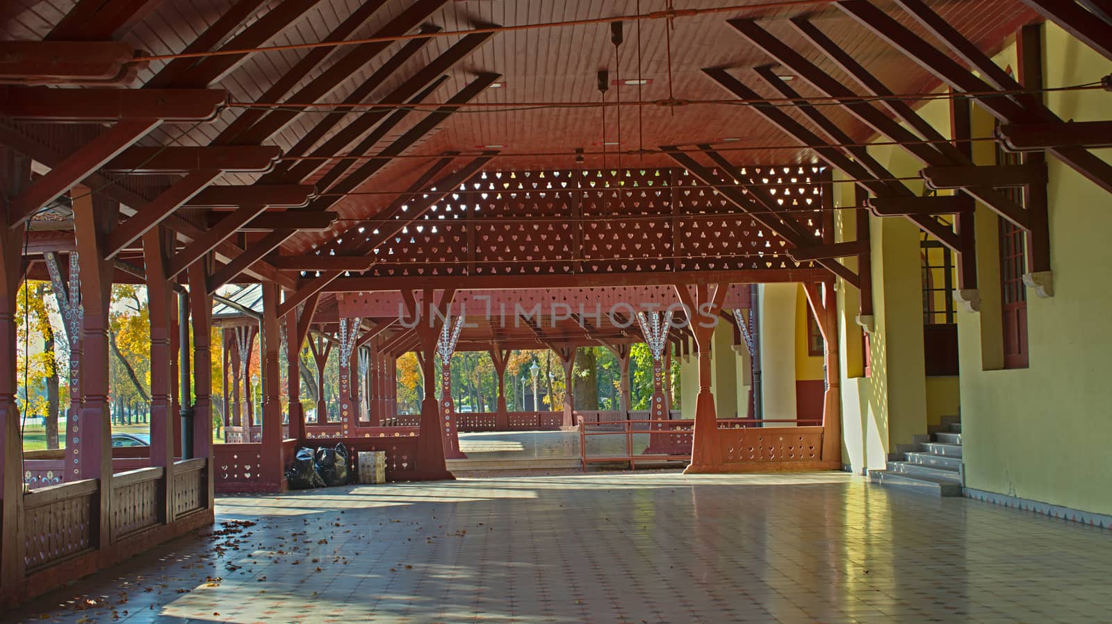 Big brown open wooden dome ceiling by sheriffkule