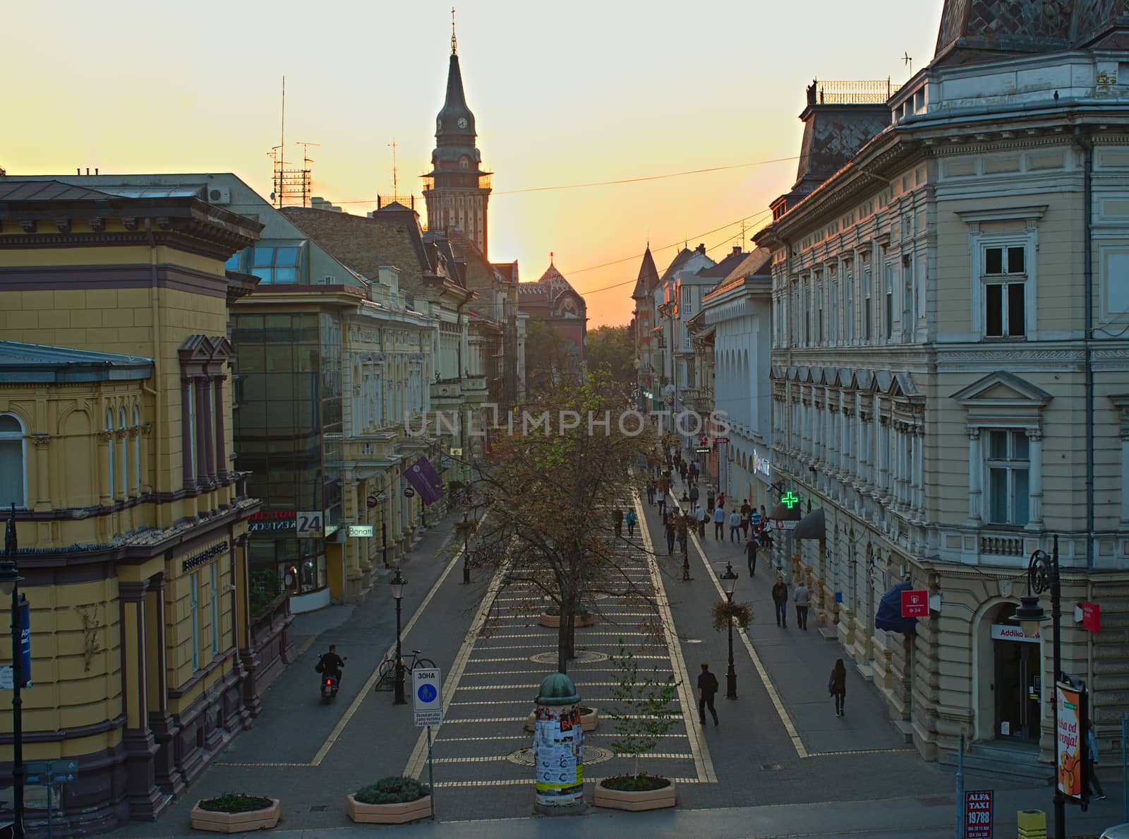 SUBOTICA, SERBIA - October 13th 2018 - streets and squares of the city