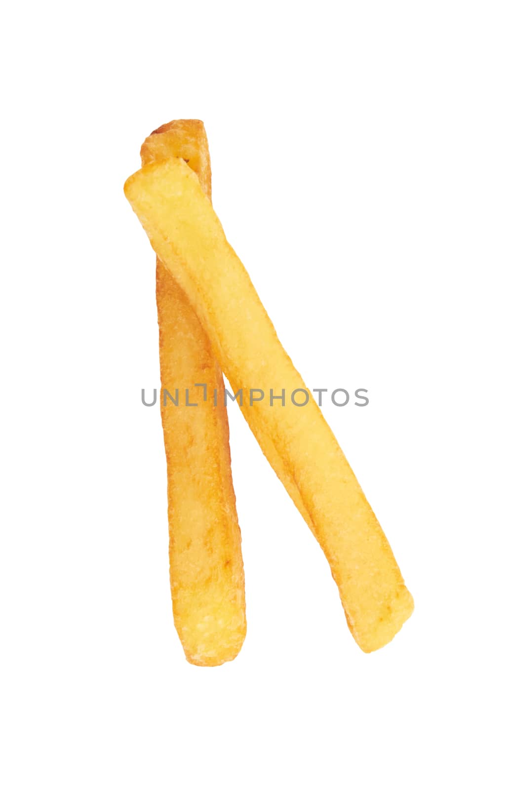 french fries on white by pioneer111