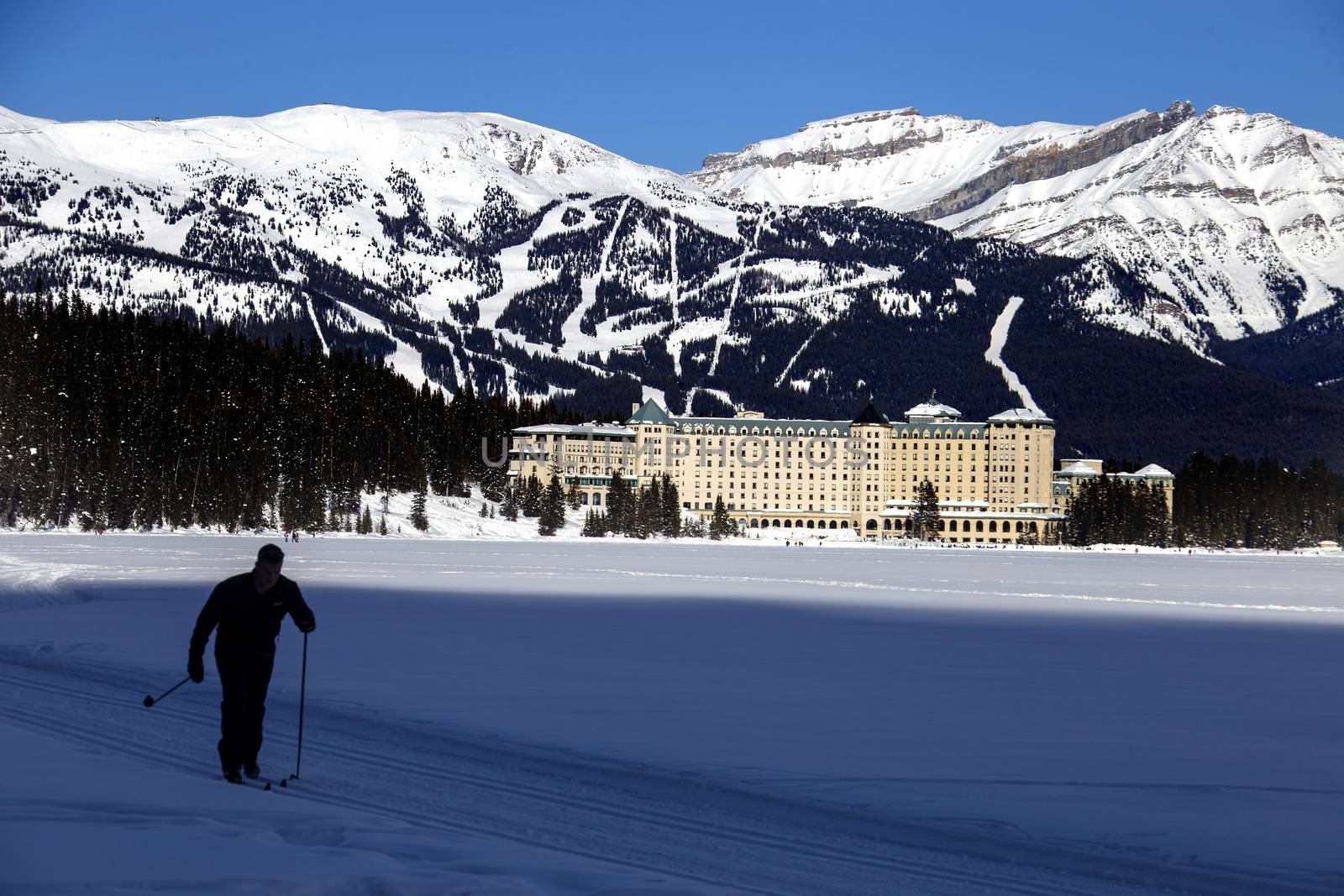 Chateau Lake Louise Ski by pictureguy