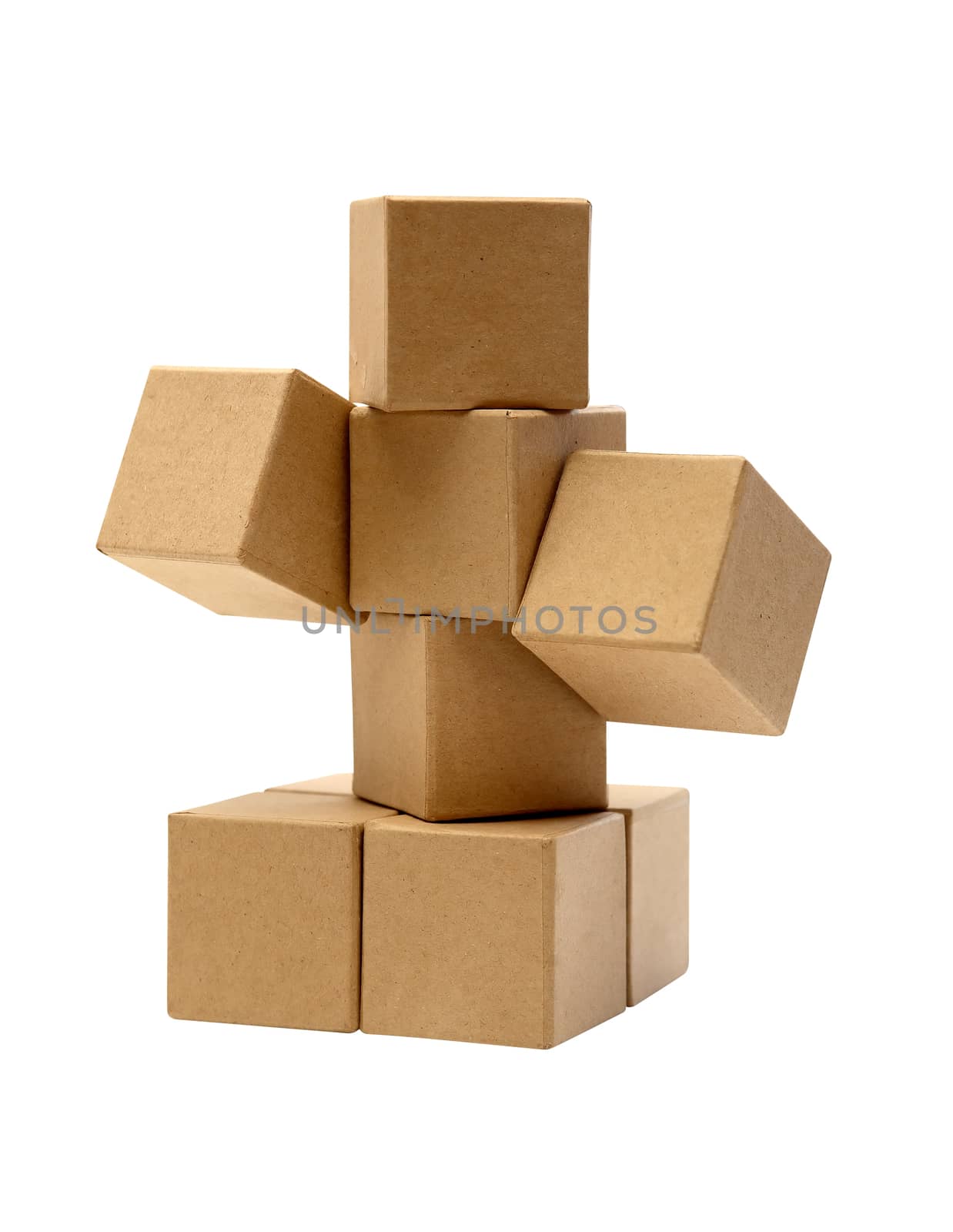 Brown Cardboard Cubes by kvkirillov