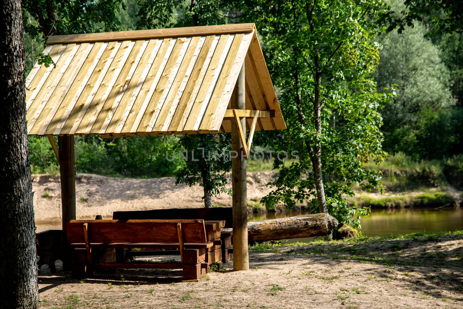 Recreation base near to the river.  by fotorobs