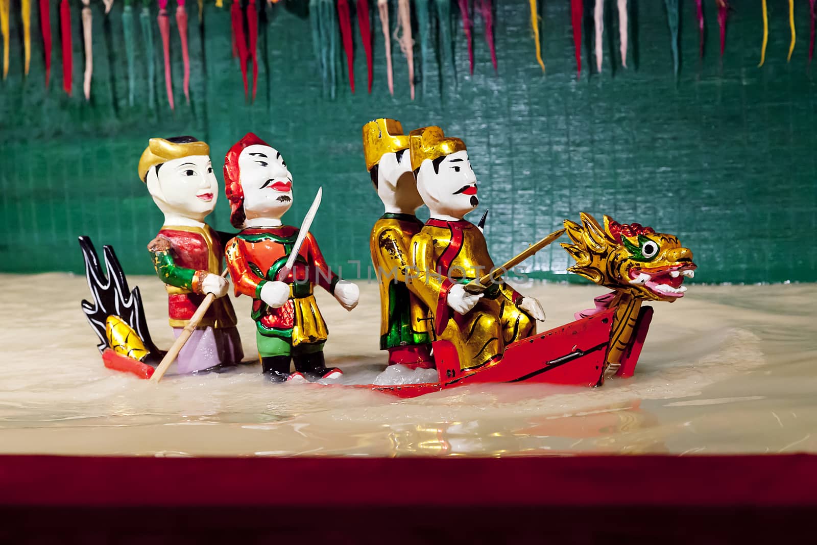 SAIGON, VIETNAM - JANUARY 05, 2015 - Traditional vietnamese water puppet theater