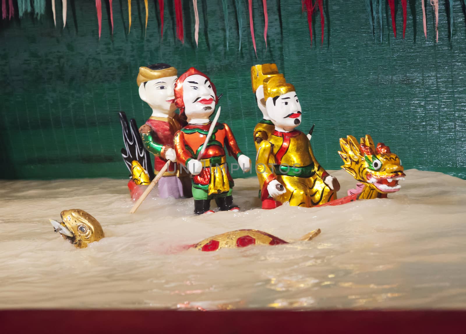 SAIGON, VIETNAM - JANUARY 05, 2015 - Traditional vietnamese water puppet theater