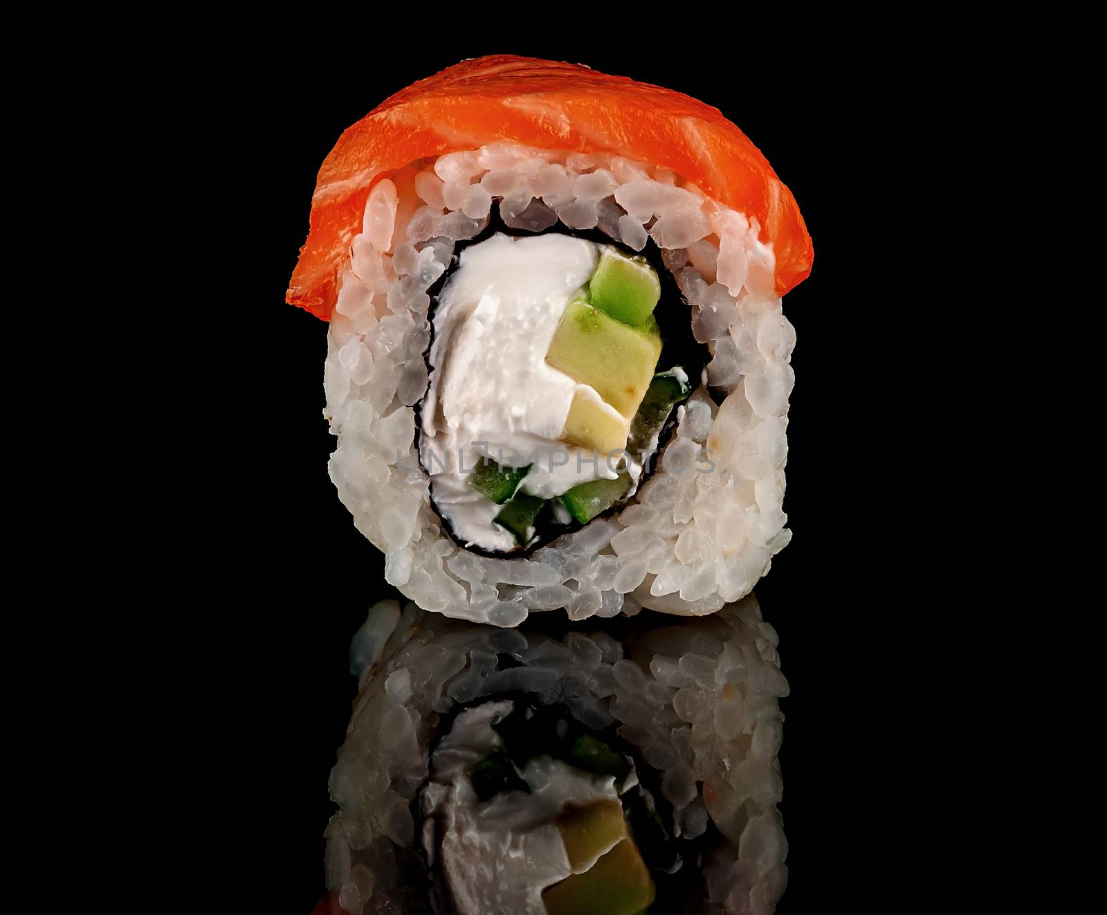 Single sushi roll Philadelphia by Cipariss