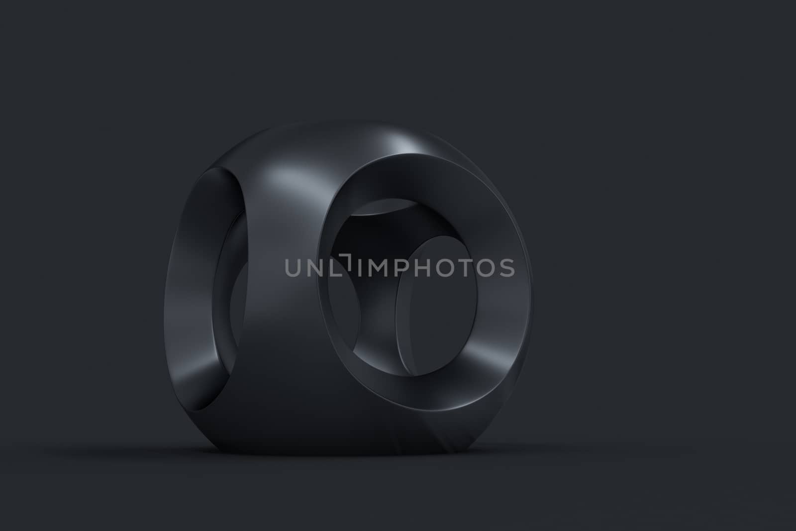 3d rendering, black sphere surface, High precision industrial product by vinkfan