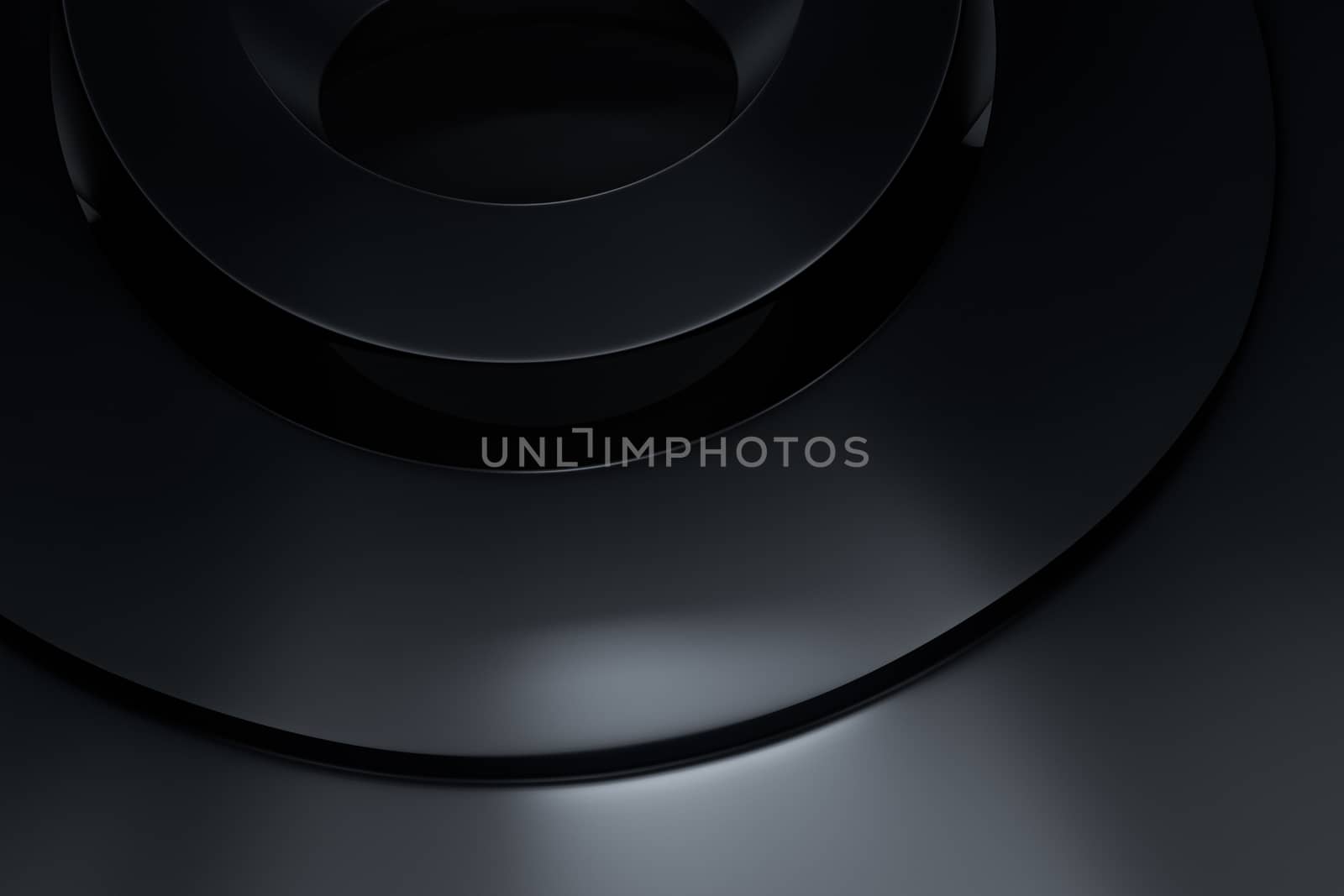 3d rendering, black sphere surface, High precision industrial product by vinkfan