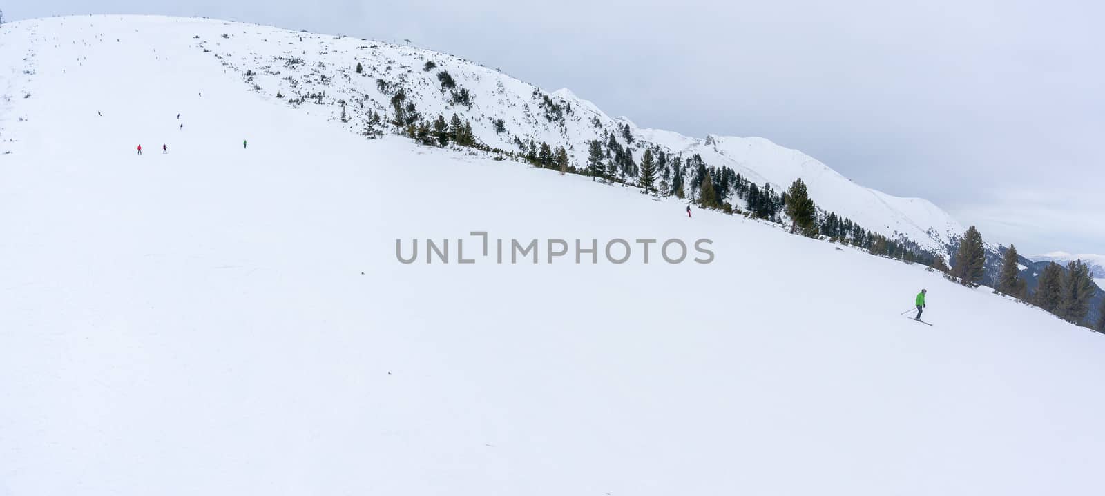 Winter vacation in ski extreme sport resort