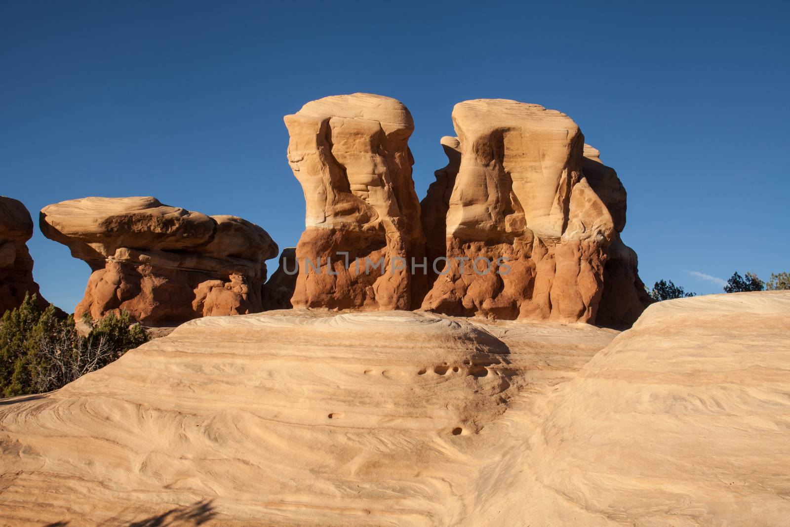 Strange Rock Formations in The Devil's Garden near the town of Escalante in the Staircase Escalante National Monument in Utah. USA