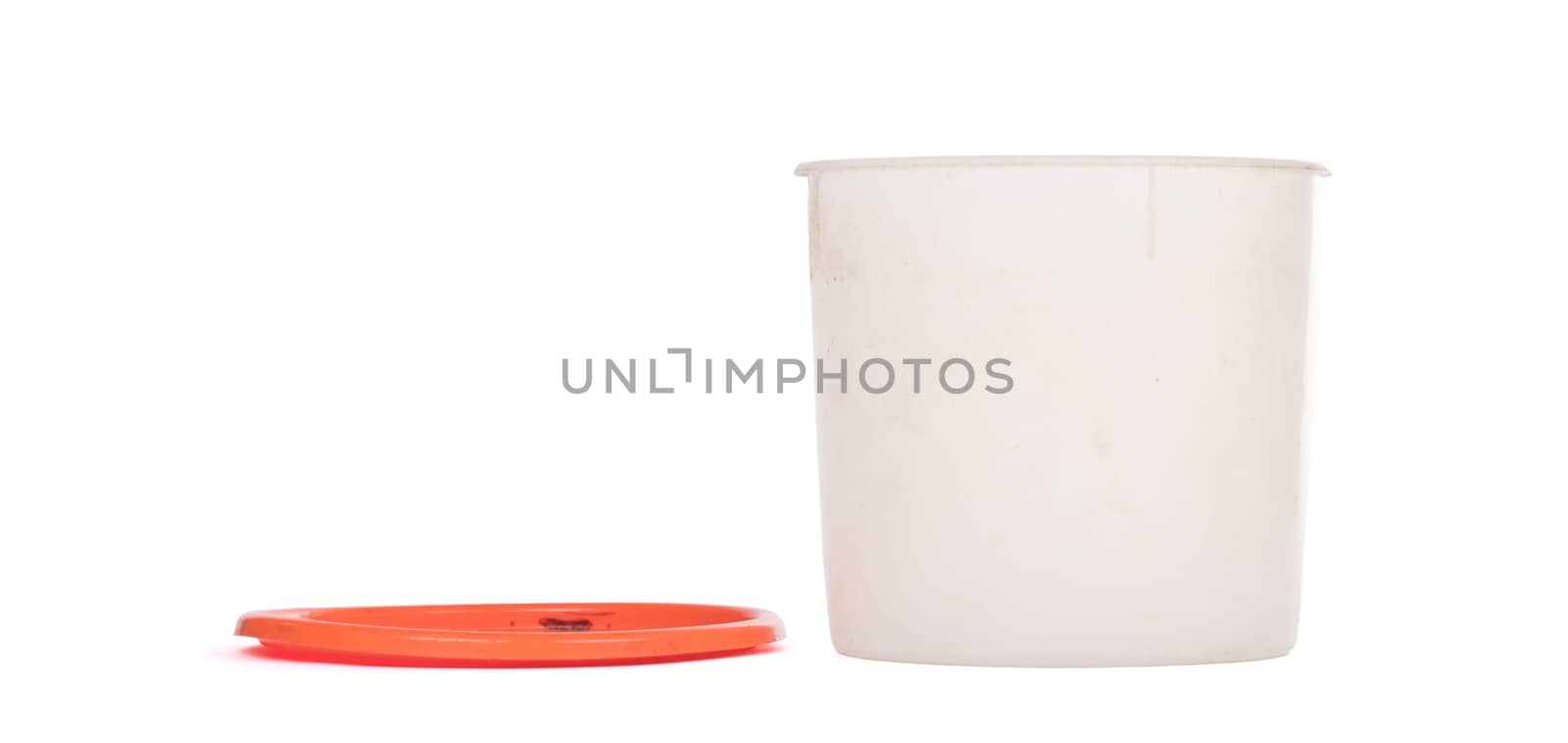 Old bucket isolated on a white background