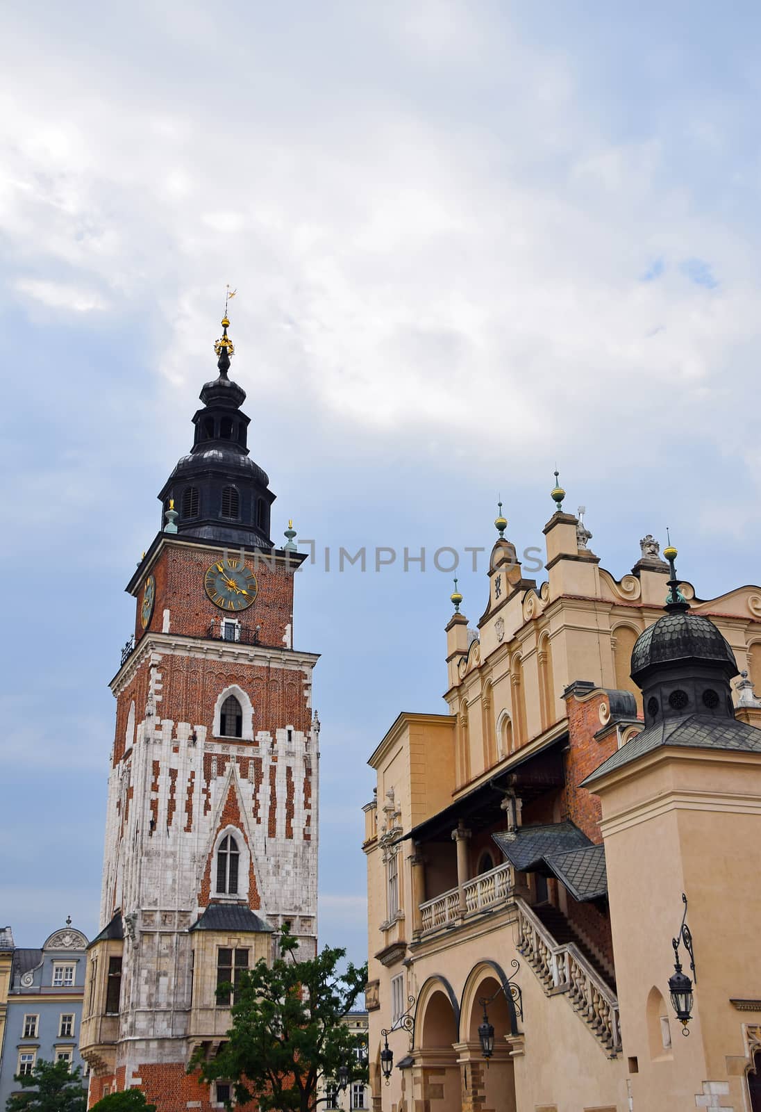Town Hall tower and Cloth Hall in Krakow, Poland by BreakingTheWalls