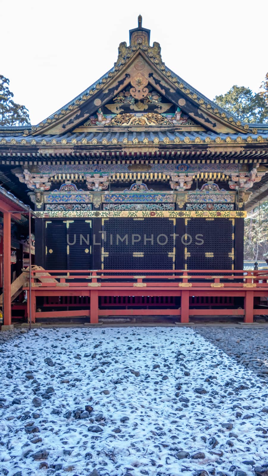 Outer building at Toshogu Shrine. The shrine is  final resting place of Tokugawa Ieyasu, the founder of the Tokugawa Shogunate