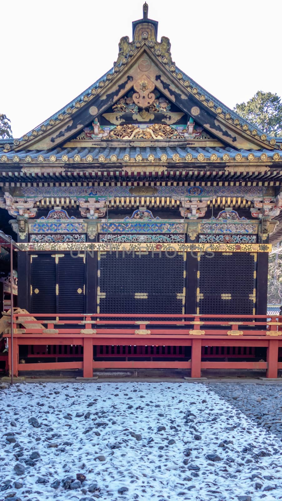 Outer building at Toshogu Shrine. The shrine is  final resting place of Tokugawa Ieyasu, the founder of the Tokugawa Shogunate