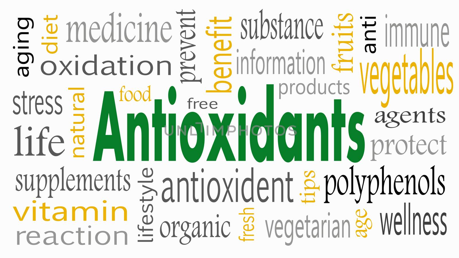 Antioxidant word cloud concept - Illustration by dacasdo