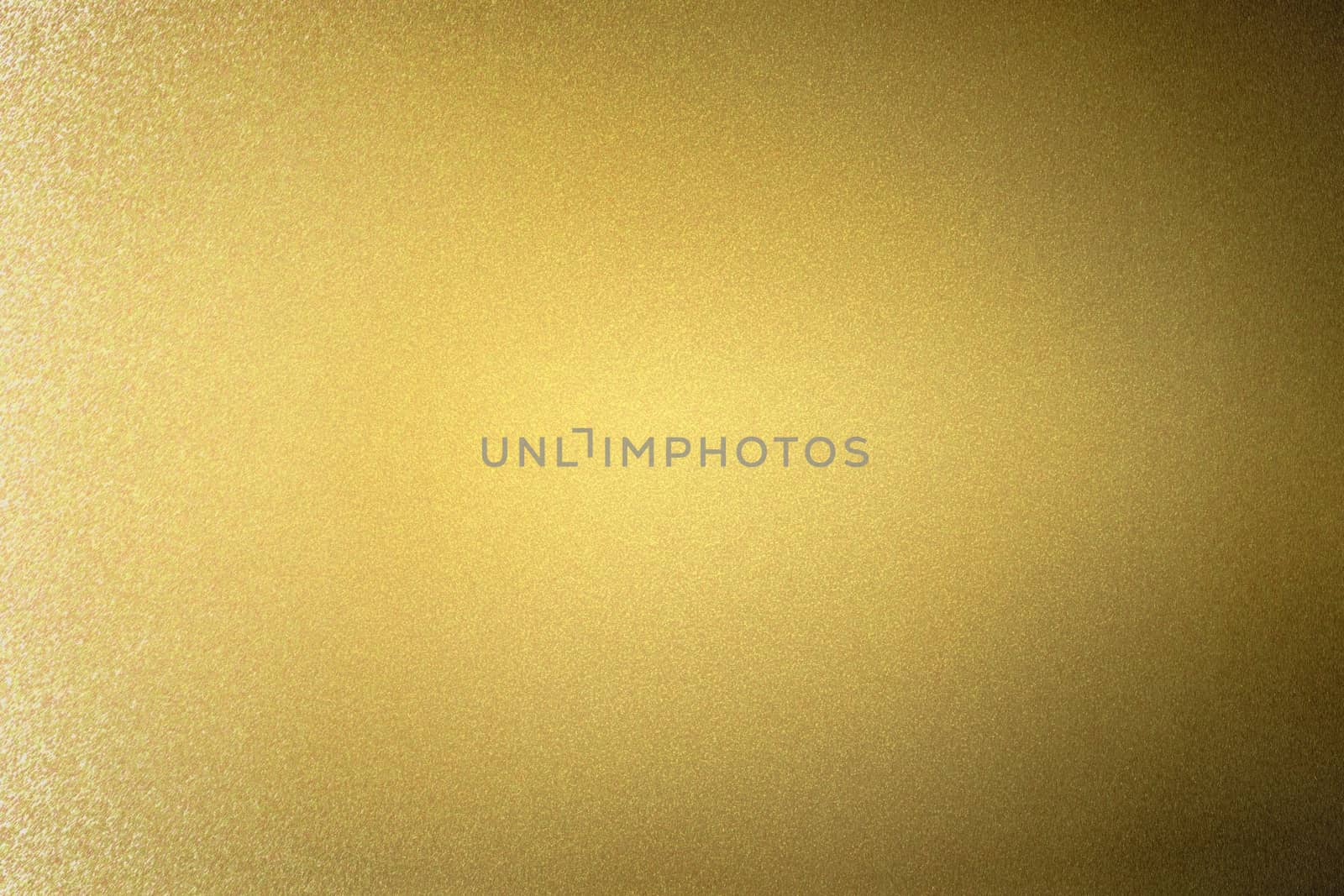 Abstract texture background, reflection brushed gold metallic wall in dark room