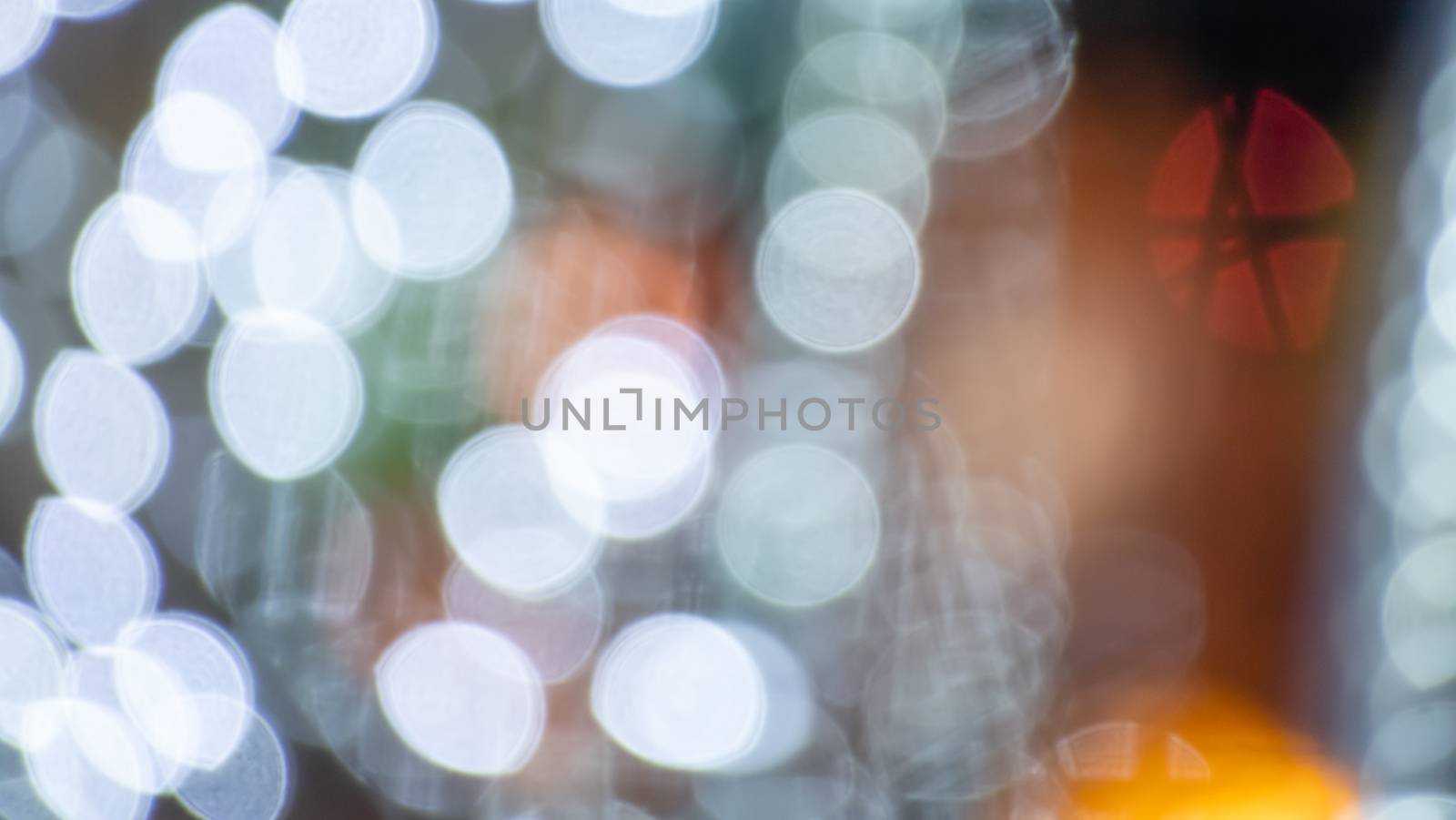 Abstract & Festive background with bokeh defocused lights