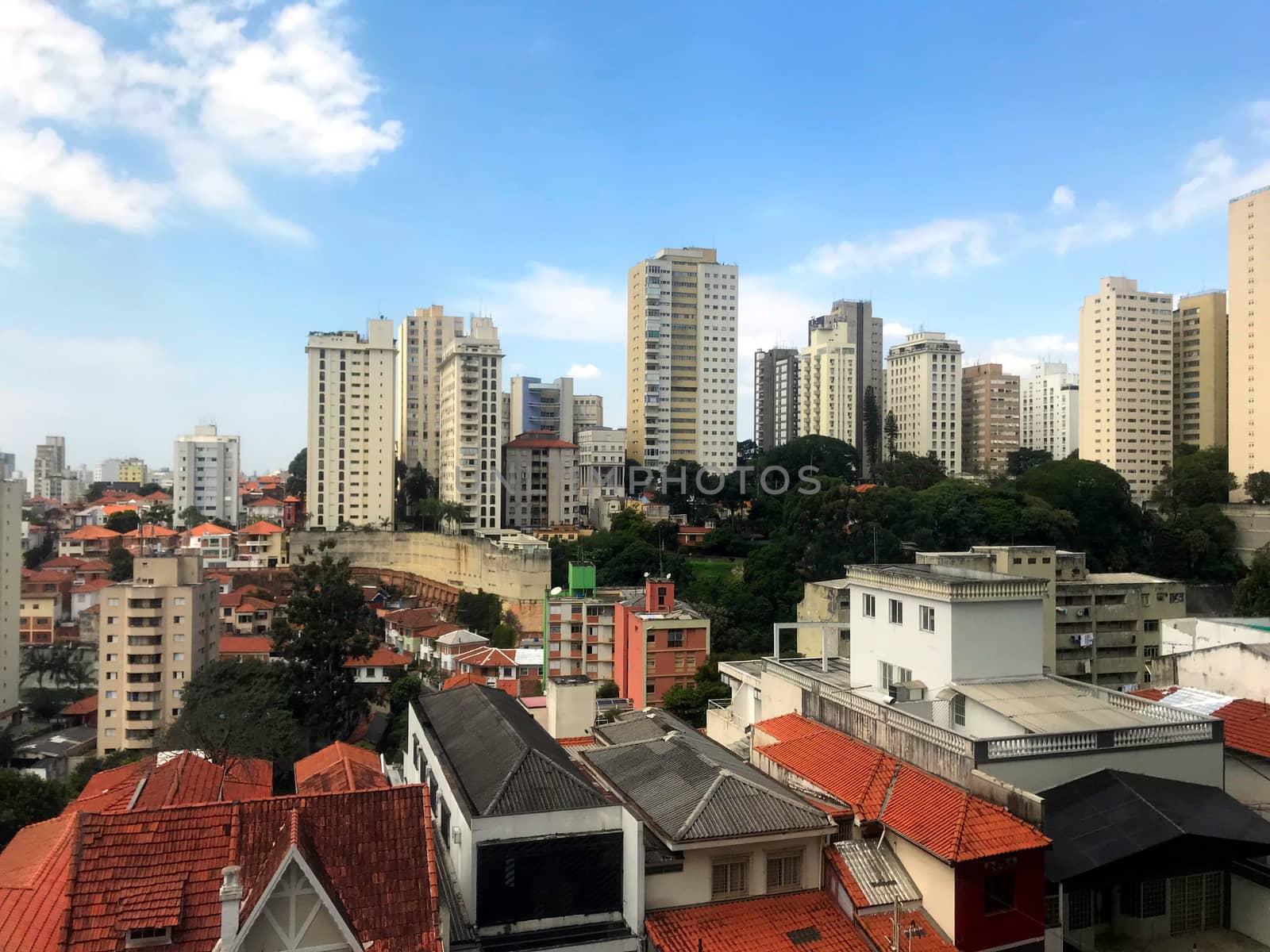 Cityscape of the Bela Vista area in Sao Paulo, Brazil