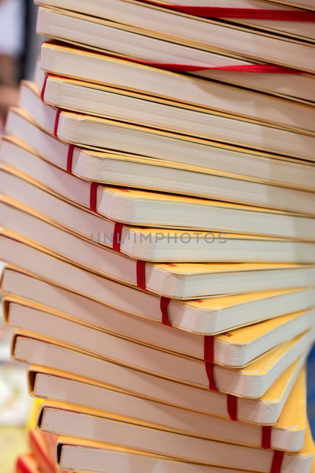 Stack of books stored as  Education and  business concept