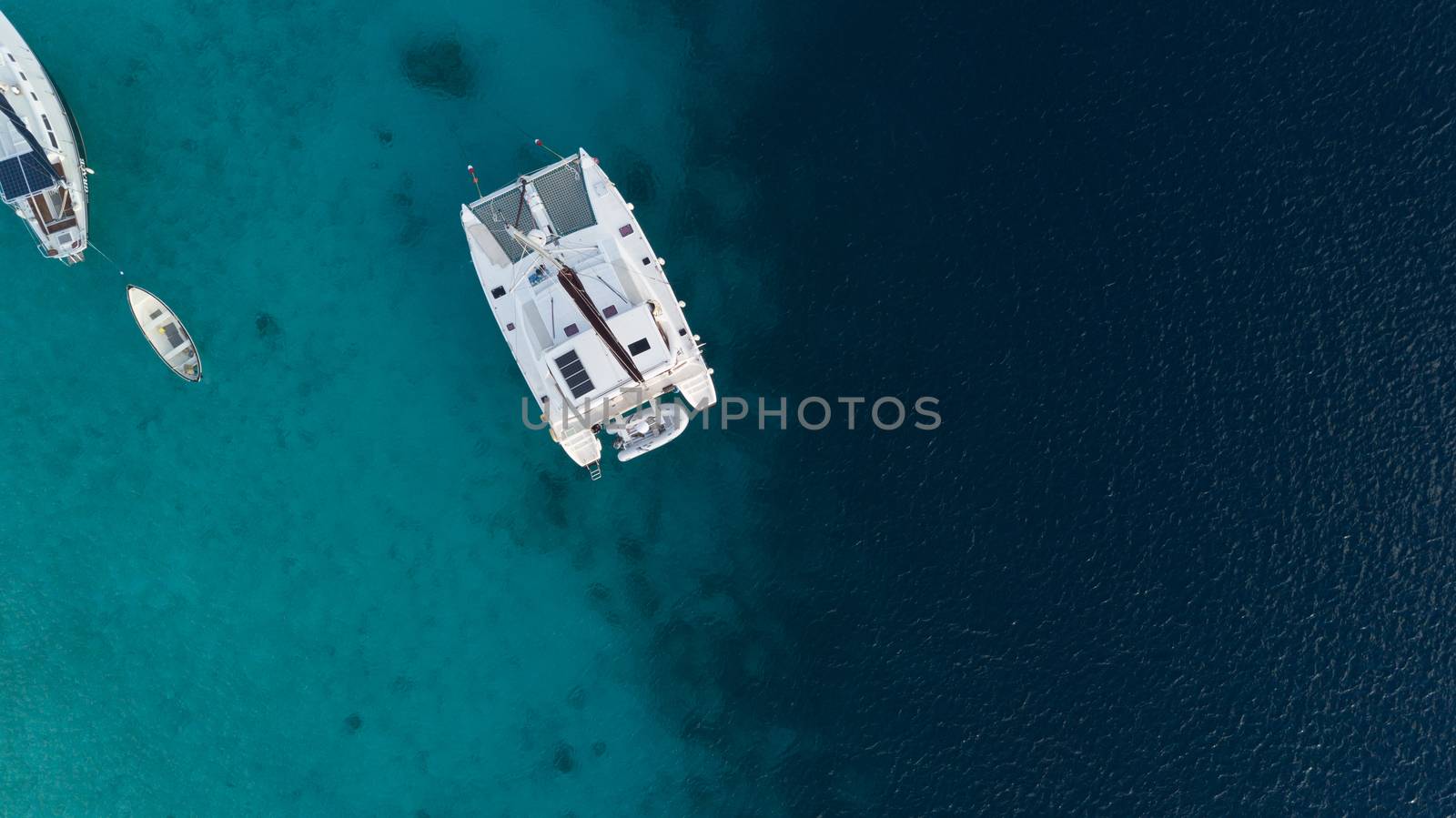 caribbean boat yacht harbor Bonaire island aerial drone top view