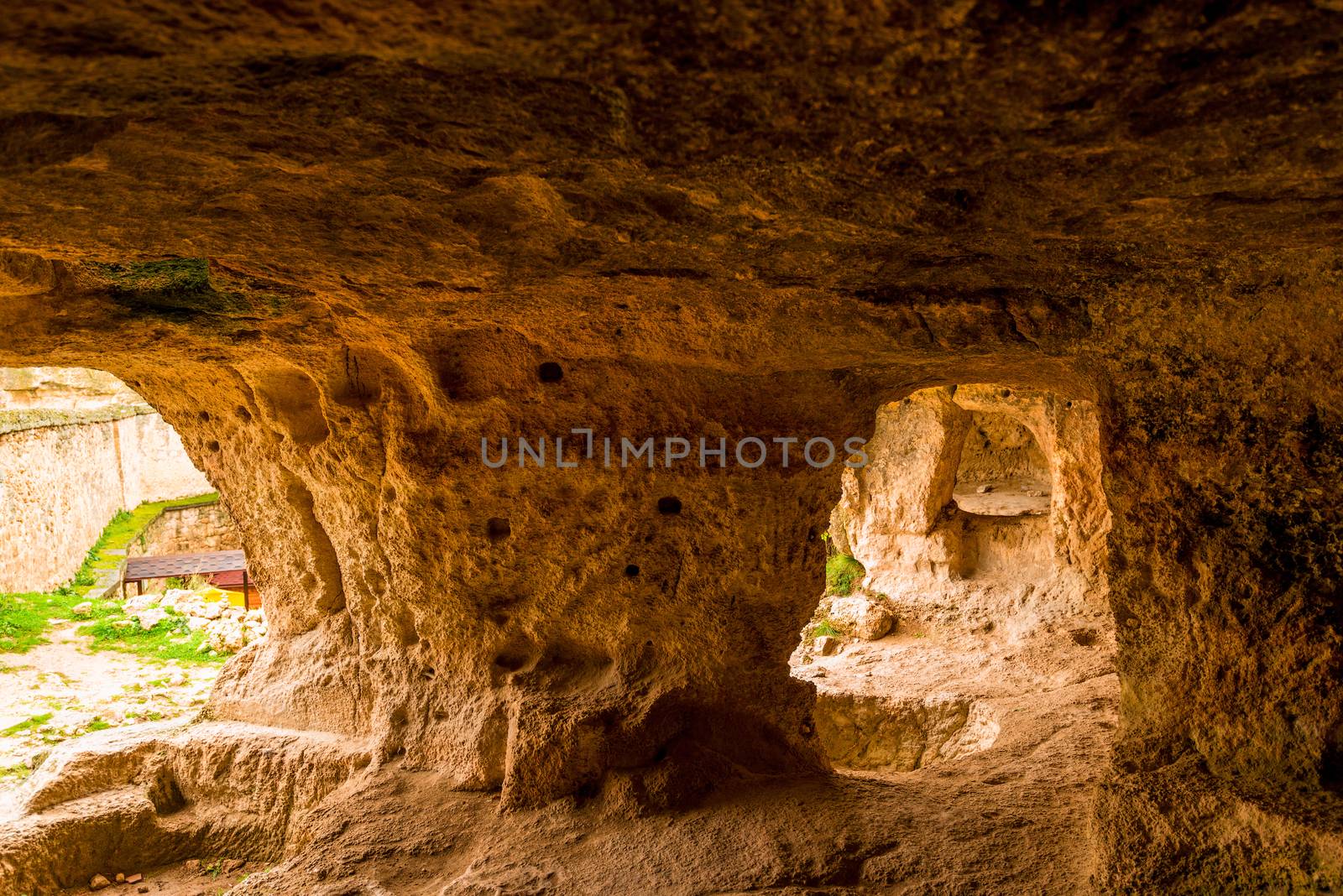 View of the cave city of Chufut-Kale from within, Crimea Bakhchi by kosmsos111