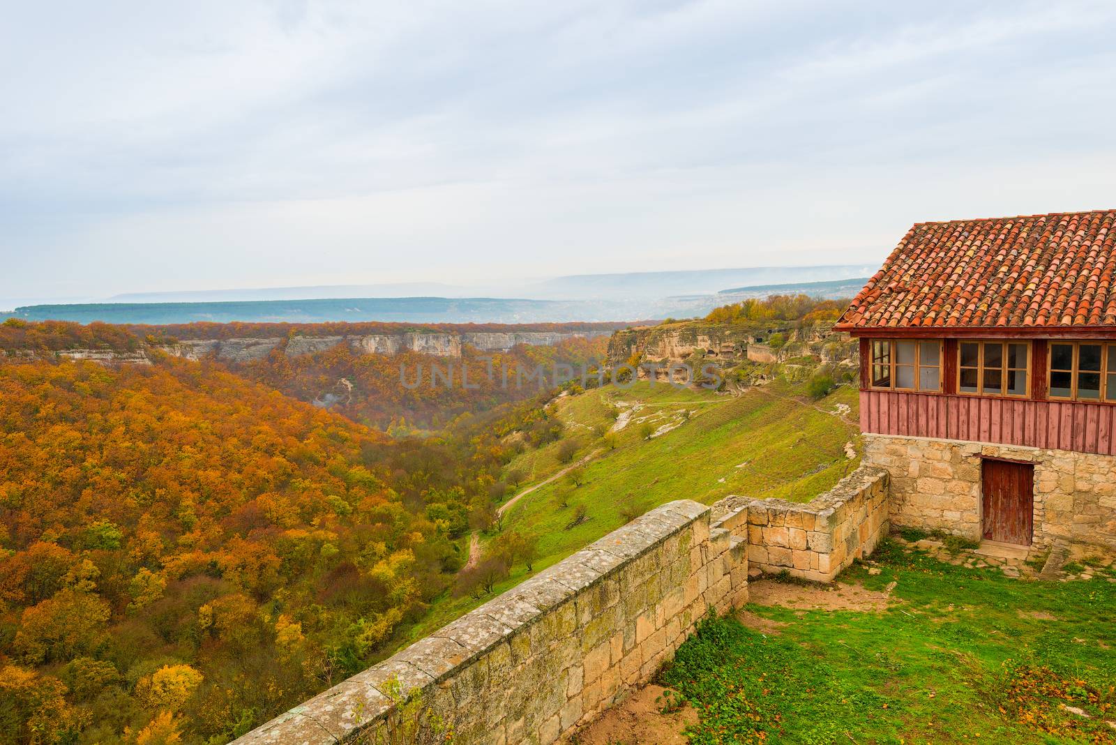 View of the cave town of Chufut-Kale, Crimea by kosmsos111