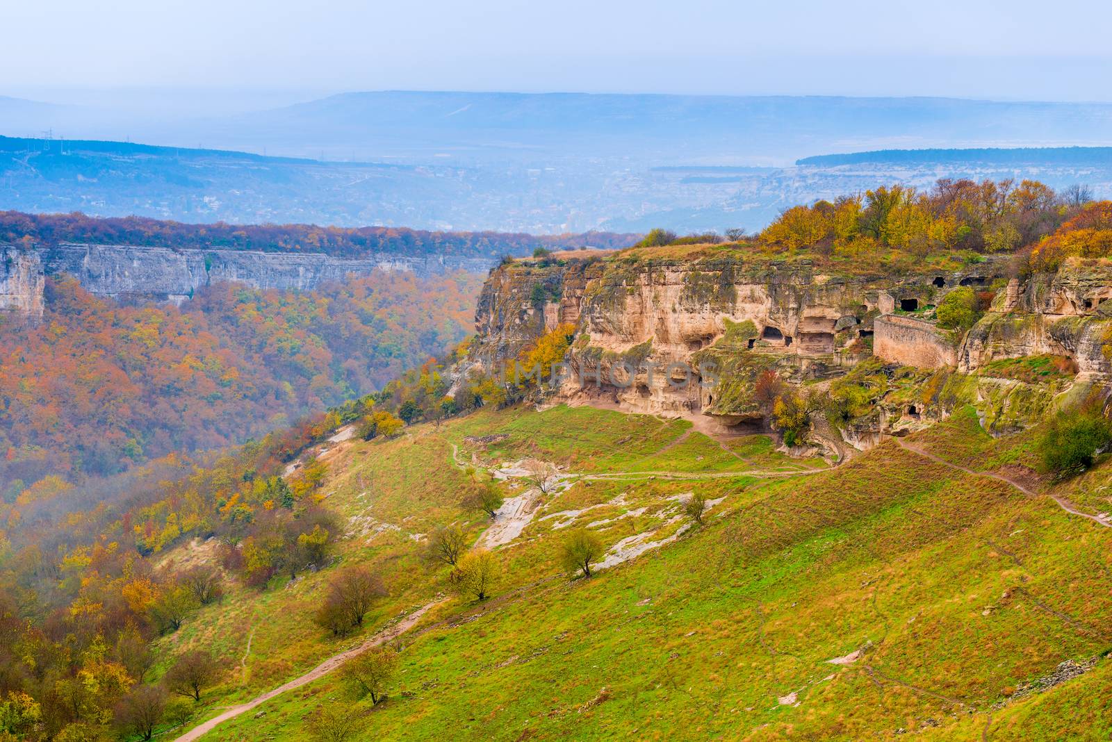 Mountain old cave city in Bakhchisaray, Crimea, Russia by kosmsos111