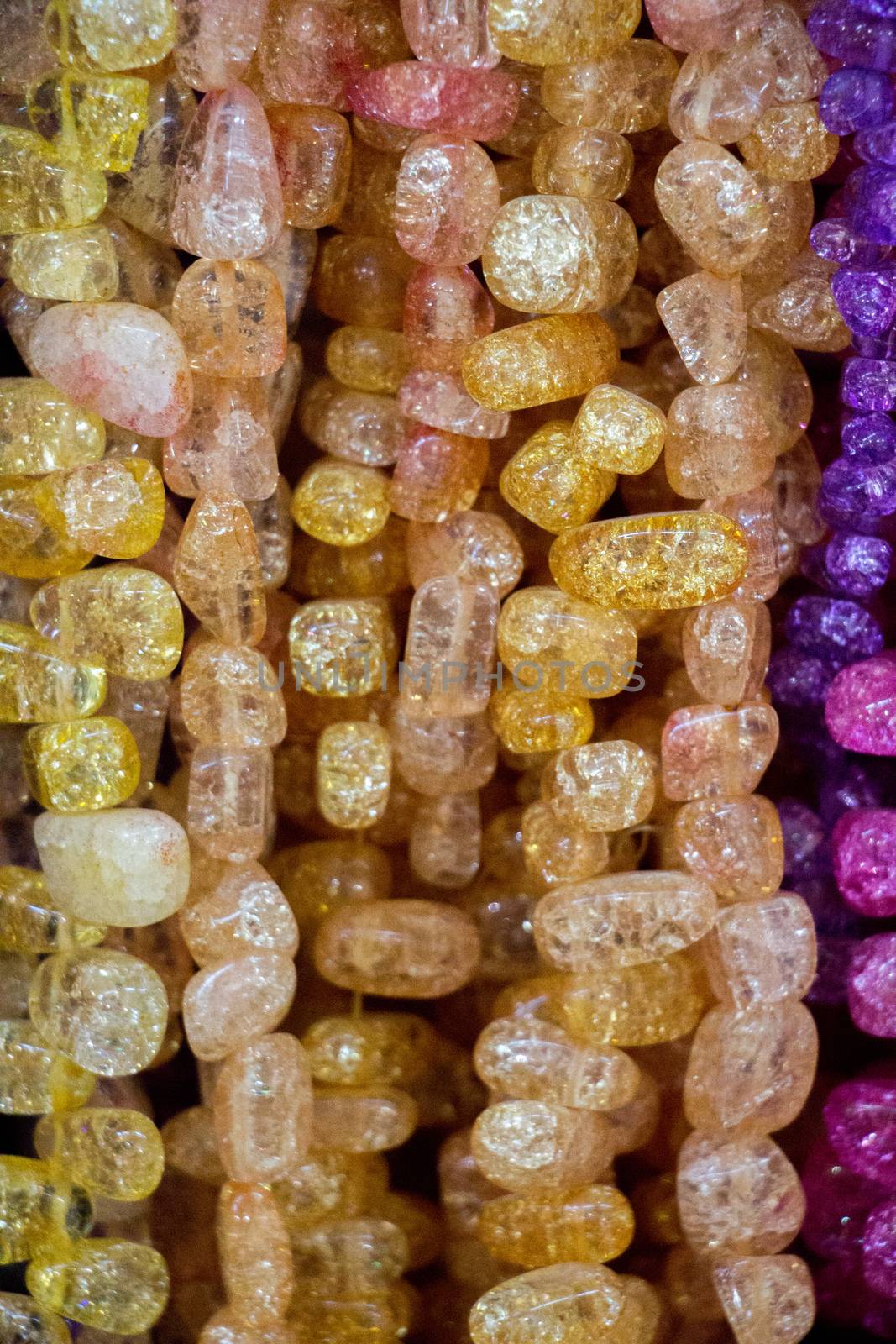 Colorful beads of various color