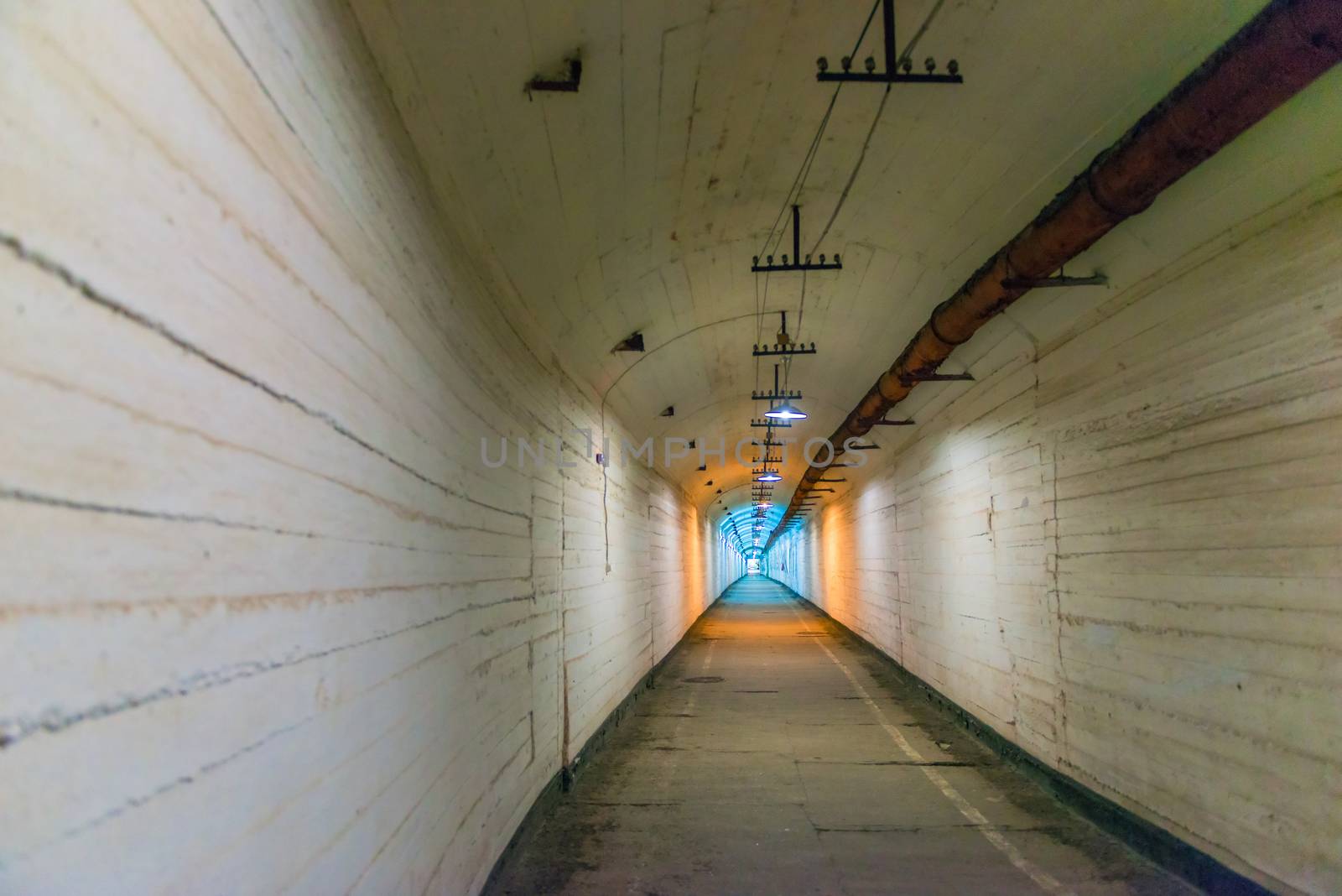 Underground tunnel of fortification destruction, military-historical object, Balaklava, Russia