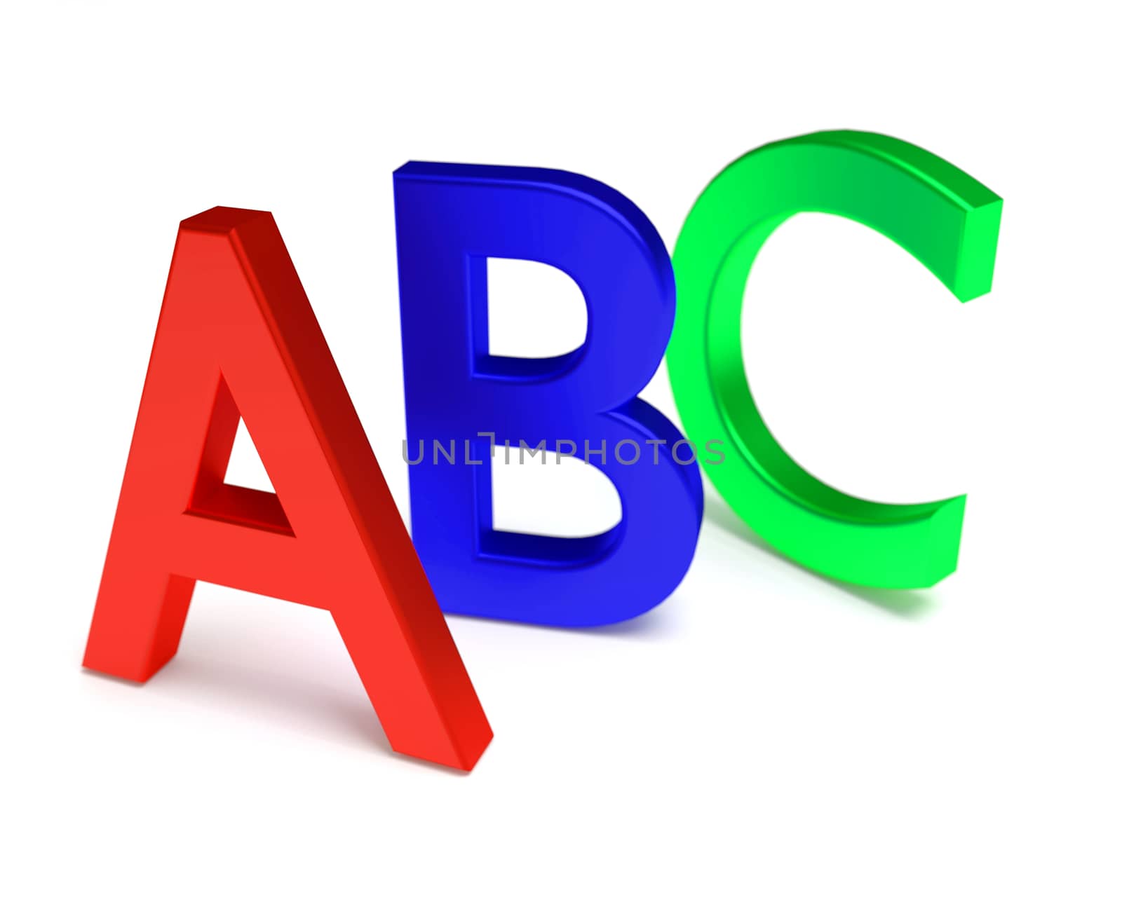 ABC Letters - Image Isolated on the White background.