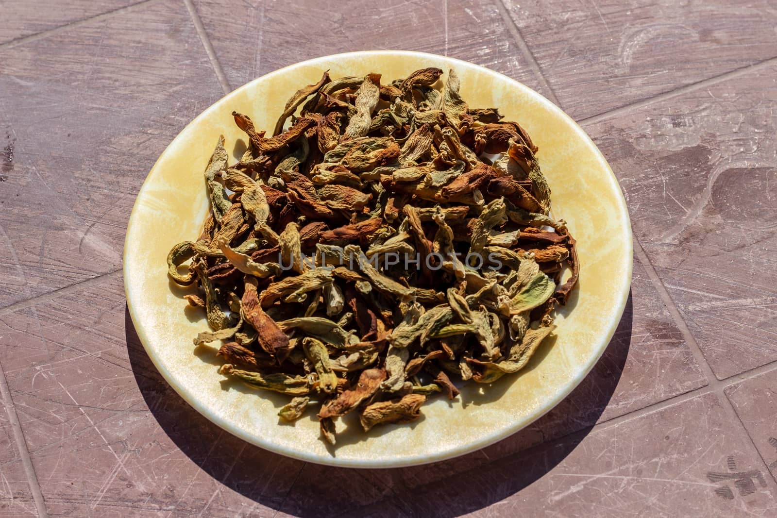 a upper view food shoot to some dried peppers. photo has taken at a village at turkey.