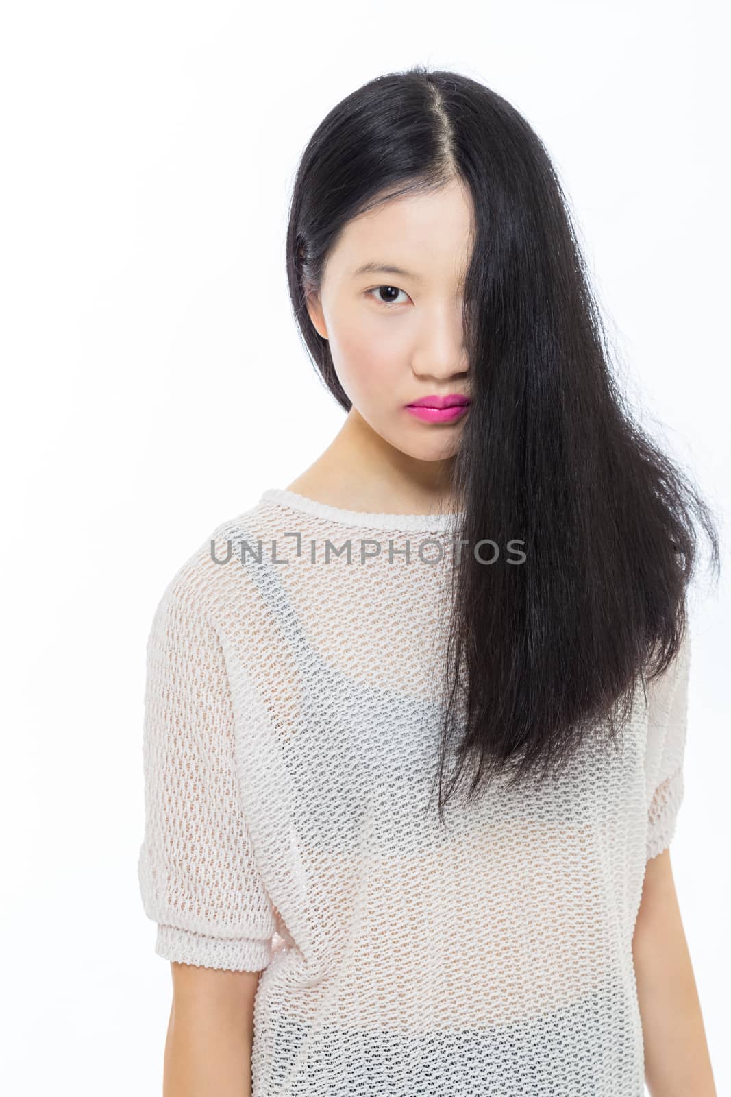 Teenage Asian high school girl beauty portrait