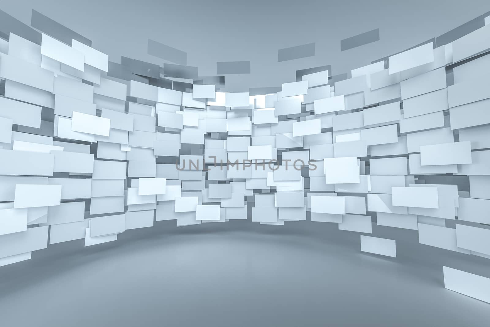 3d rendering, flow square paper, creative background by vinkfan