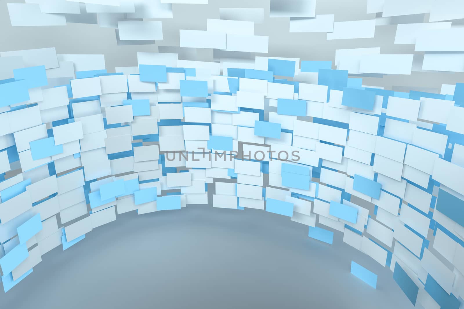 3d rendering, flow square paper, creative background, computer digital background