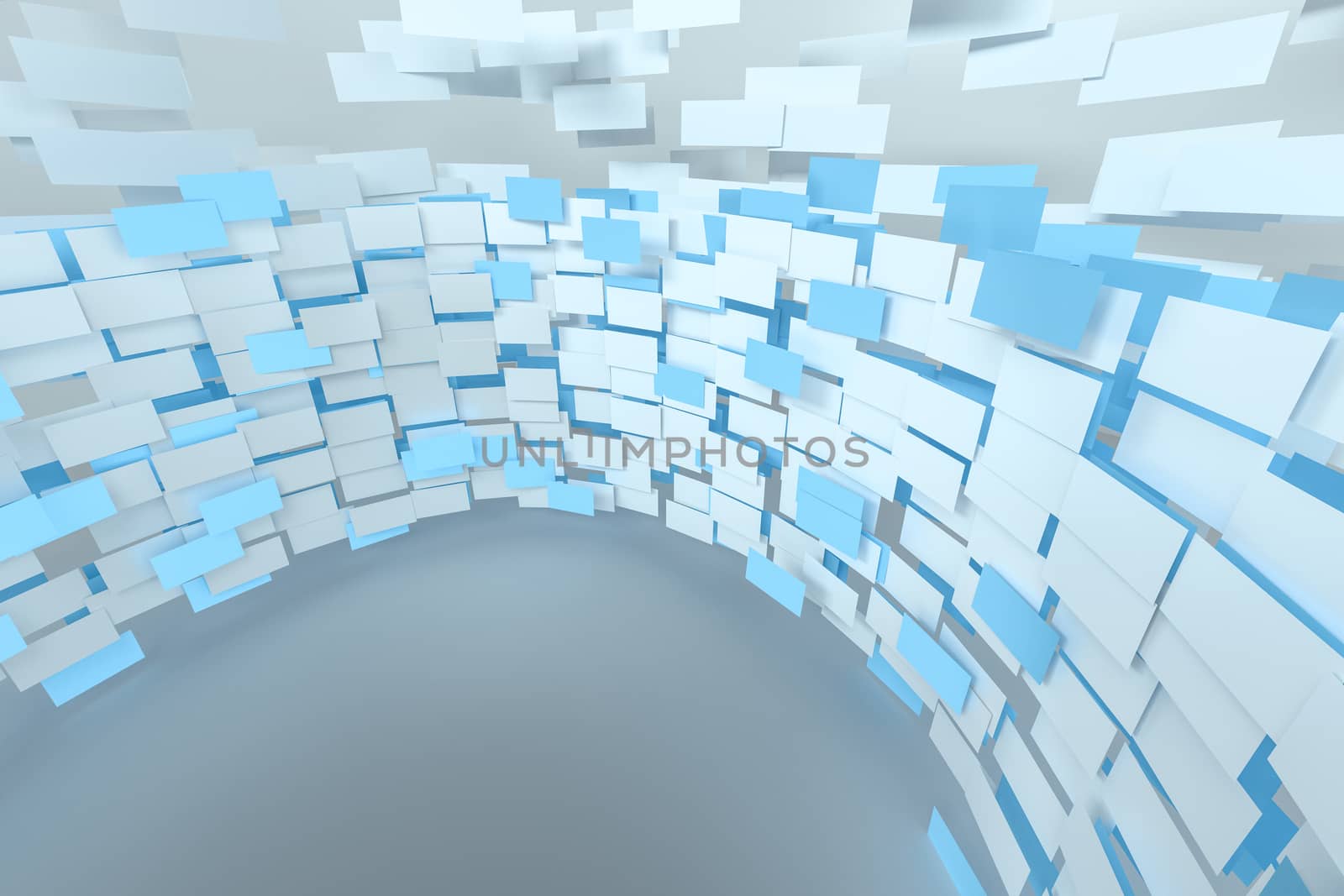 3d rendering, flow square paper, creative background by vinkfan