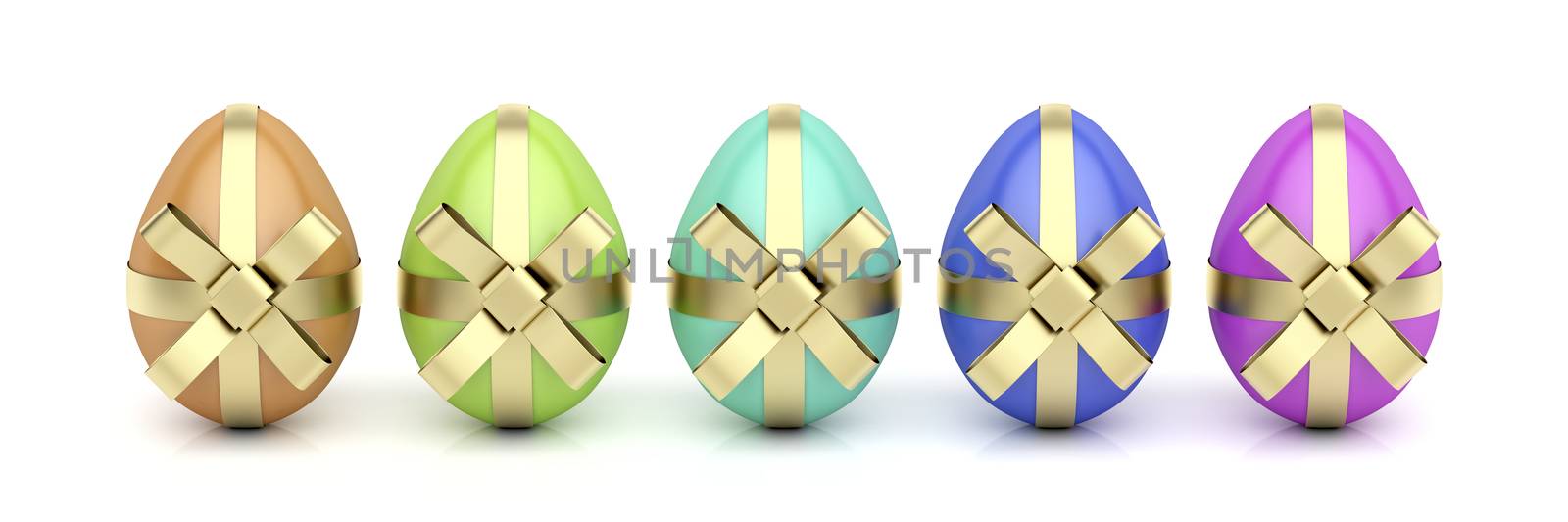 Easter decoration with colorful eggs by magraphics
