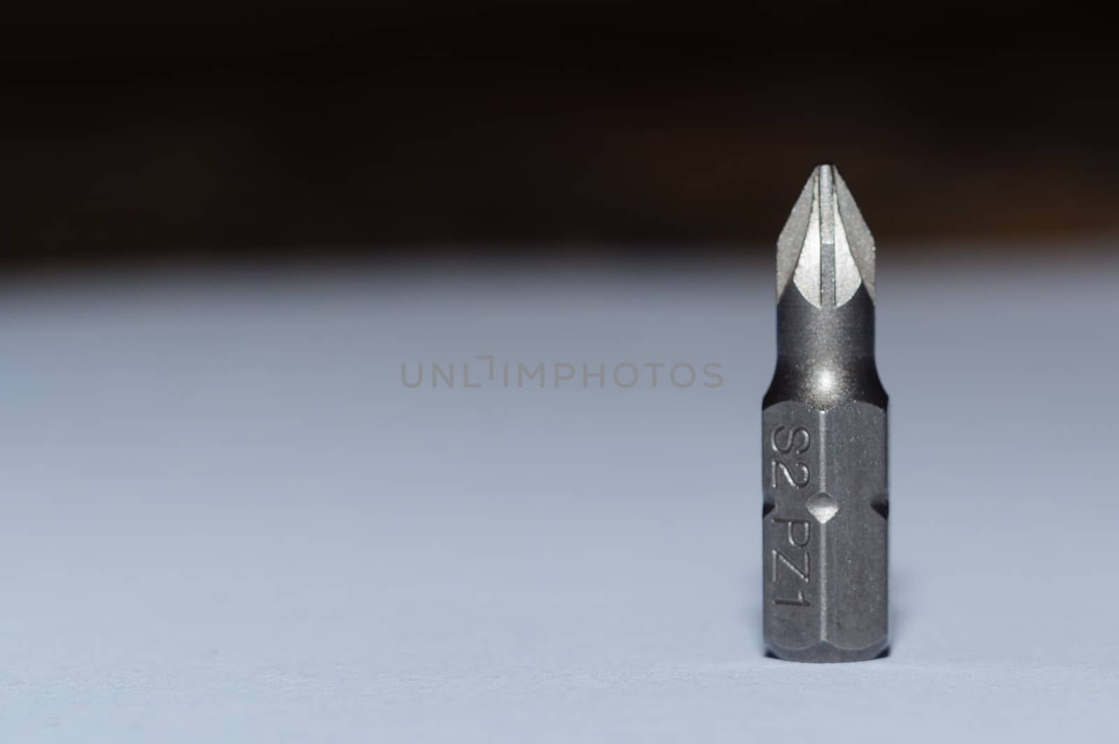 One tool bit on blurred background.