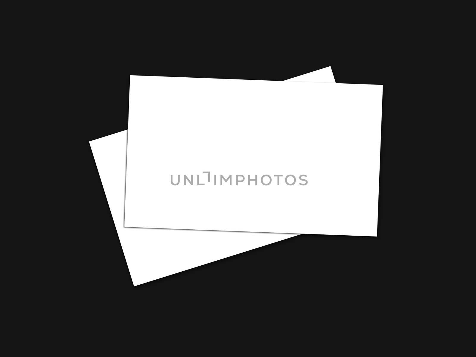 Blank white Business Card template mockup for presentation