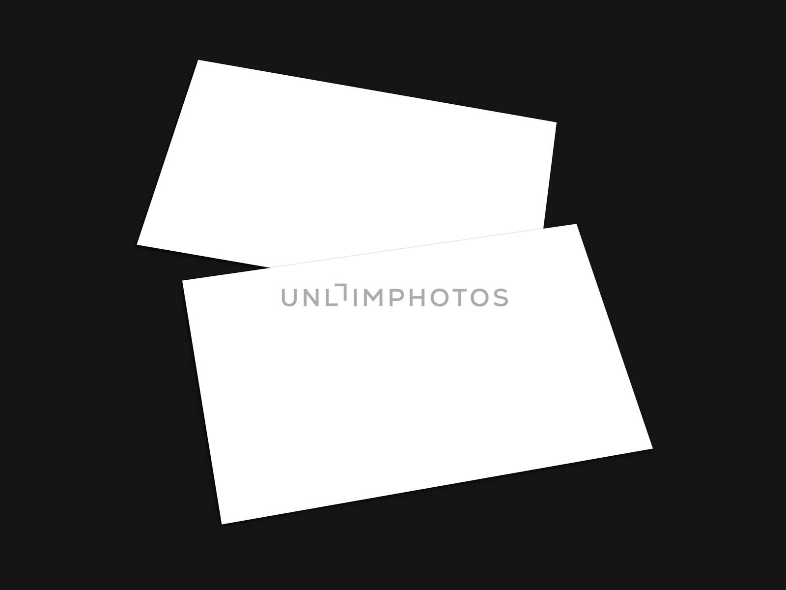 Blank white Business Card template mockup for presentation