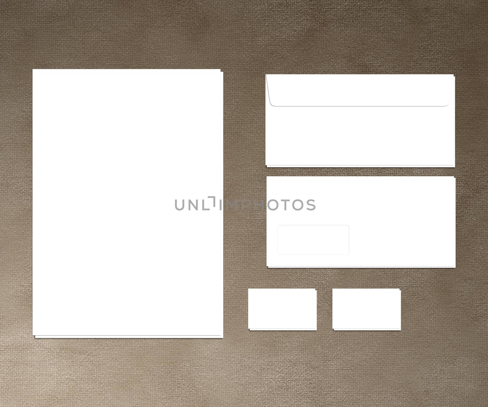 Blank white Stationery template mockup for presentation