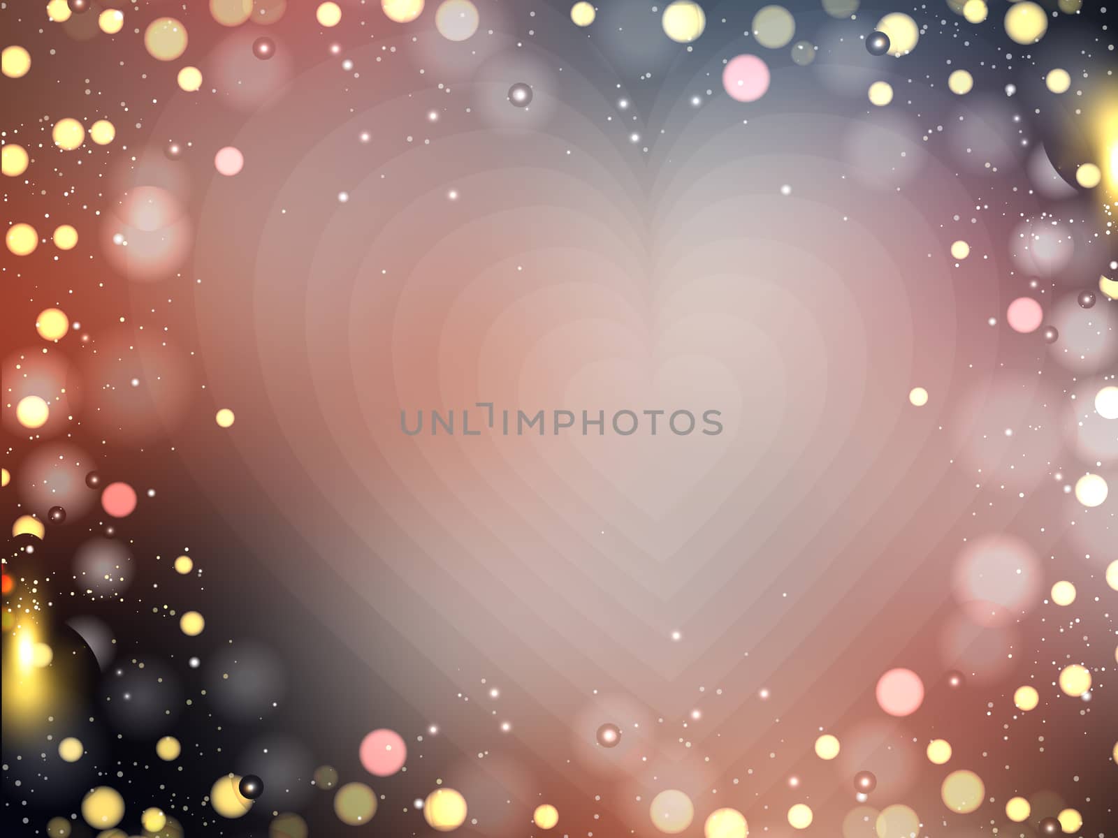 Heart blurred lights on colorfull background, Background with beautiful pink hearts, Hearts texture background