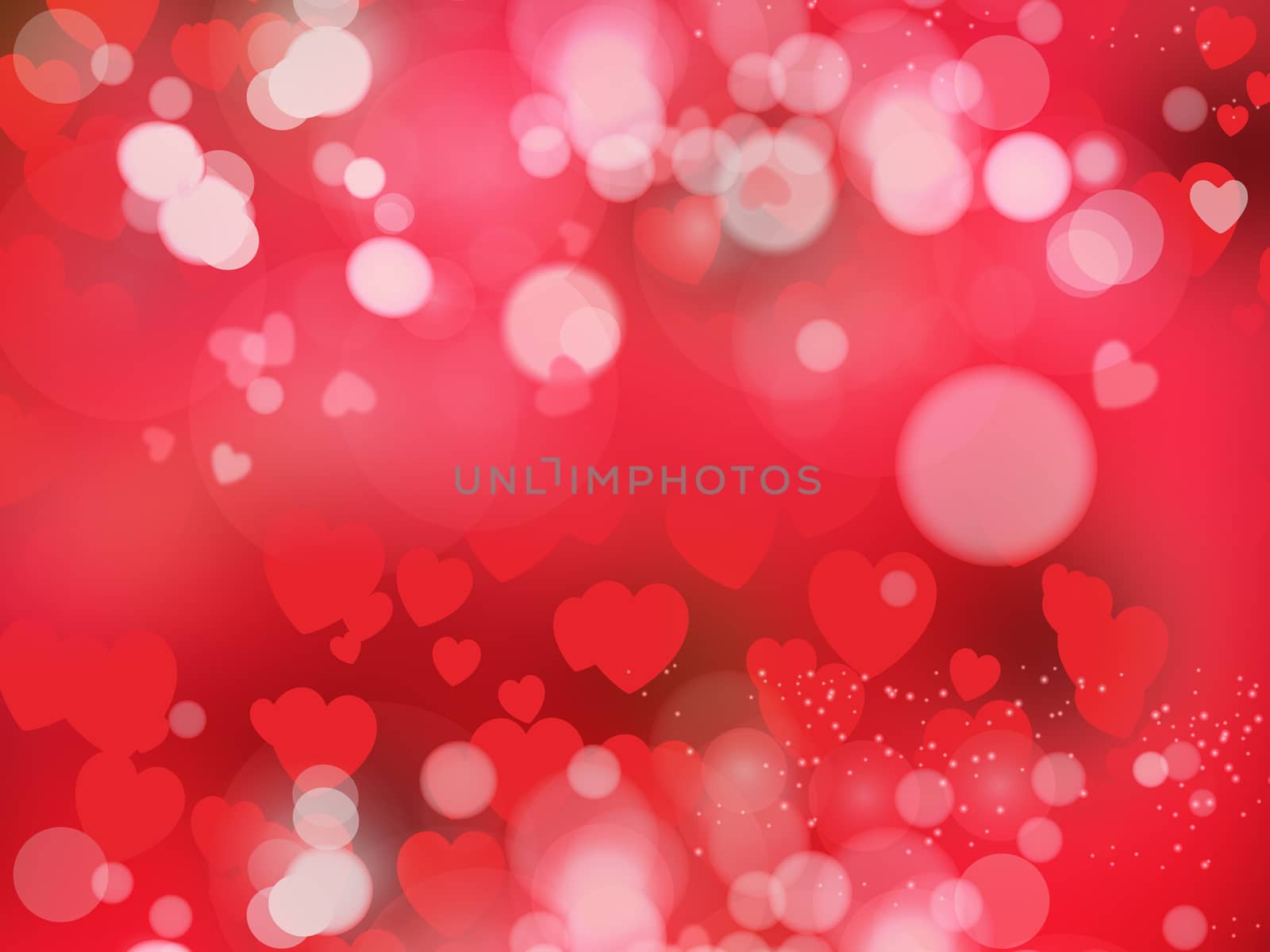 Heart blurred lights on colorfull background, Background with beautiful pink hearts, Hearts texture background