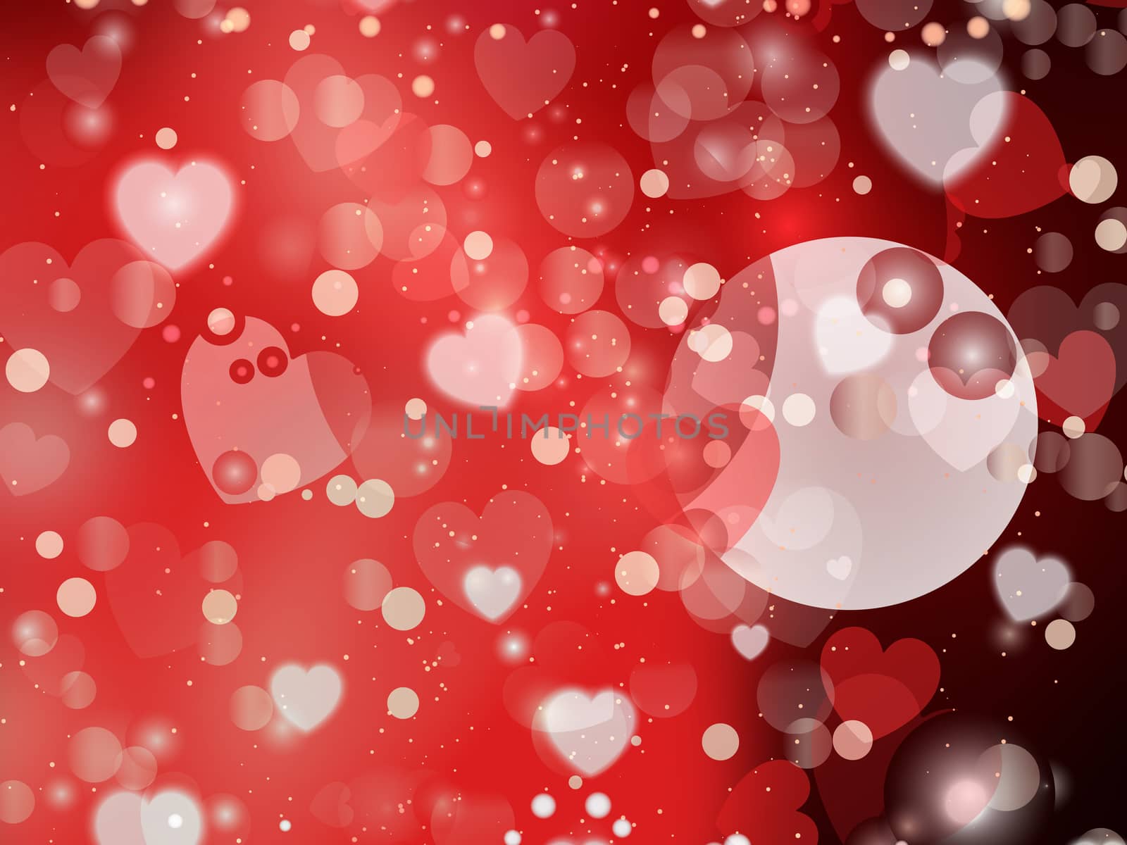 Heart blurred lights on colorfull background, Hearts texture bac by shaadjutt36