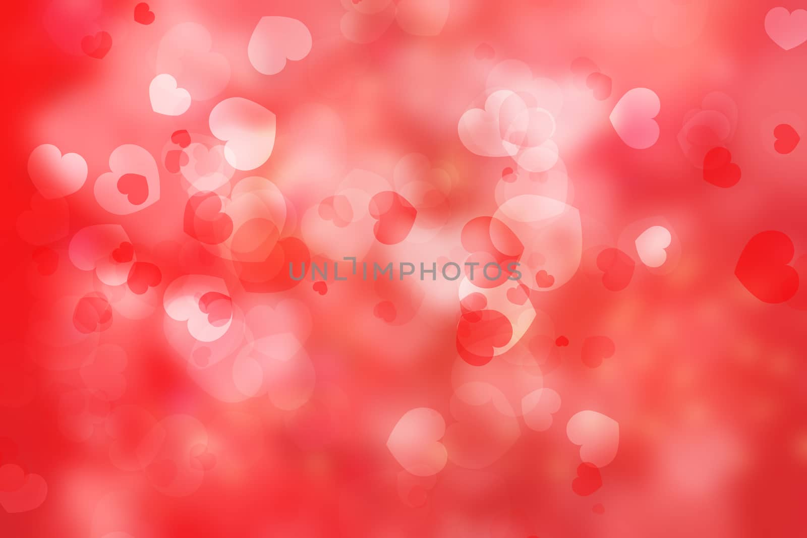 Heart blurred lights on colorfull background, Background with beautiful pink hearts, Hearts texture background