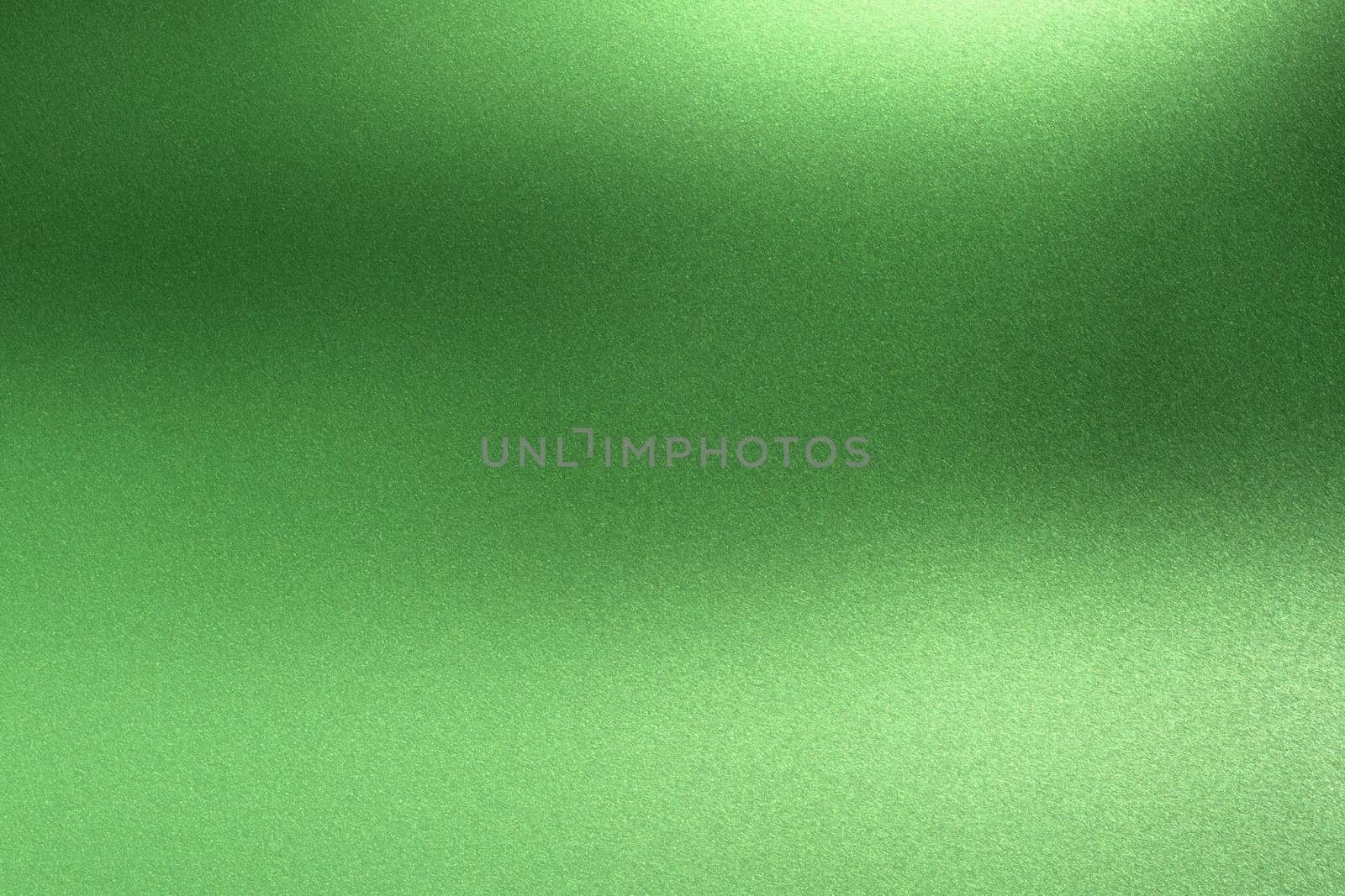 Abstract texture background, light shining on rough green metal wall