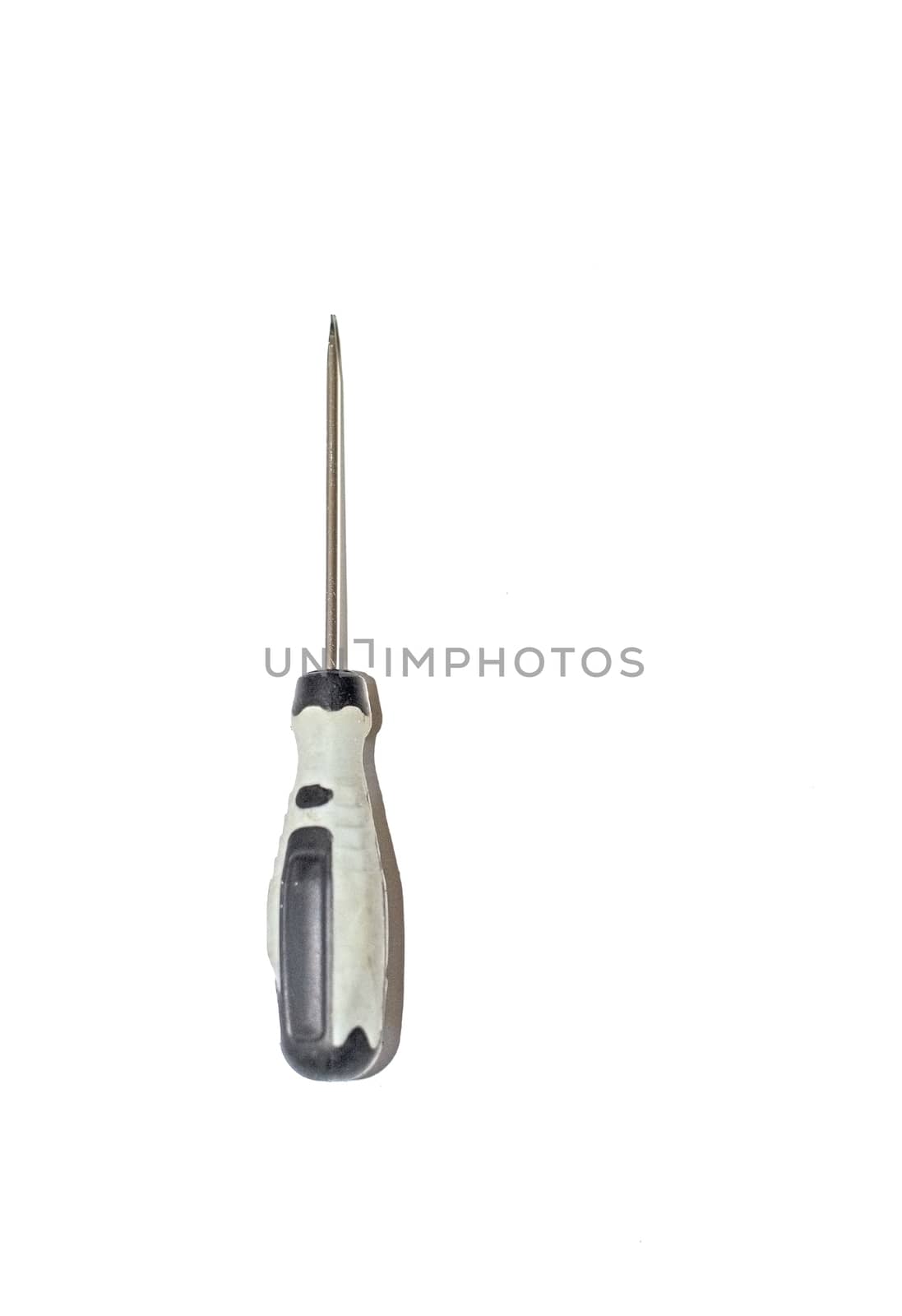 Small gray and black screwdriver isolated  by ArtesiaWells